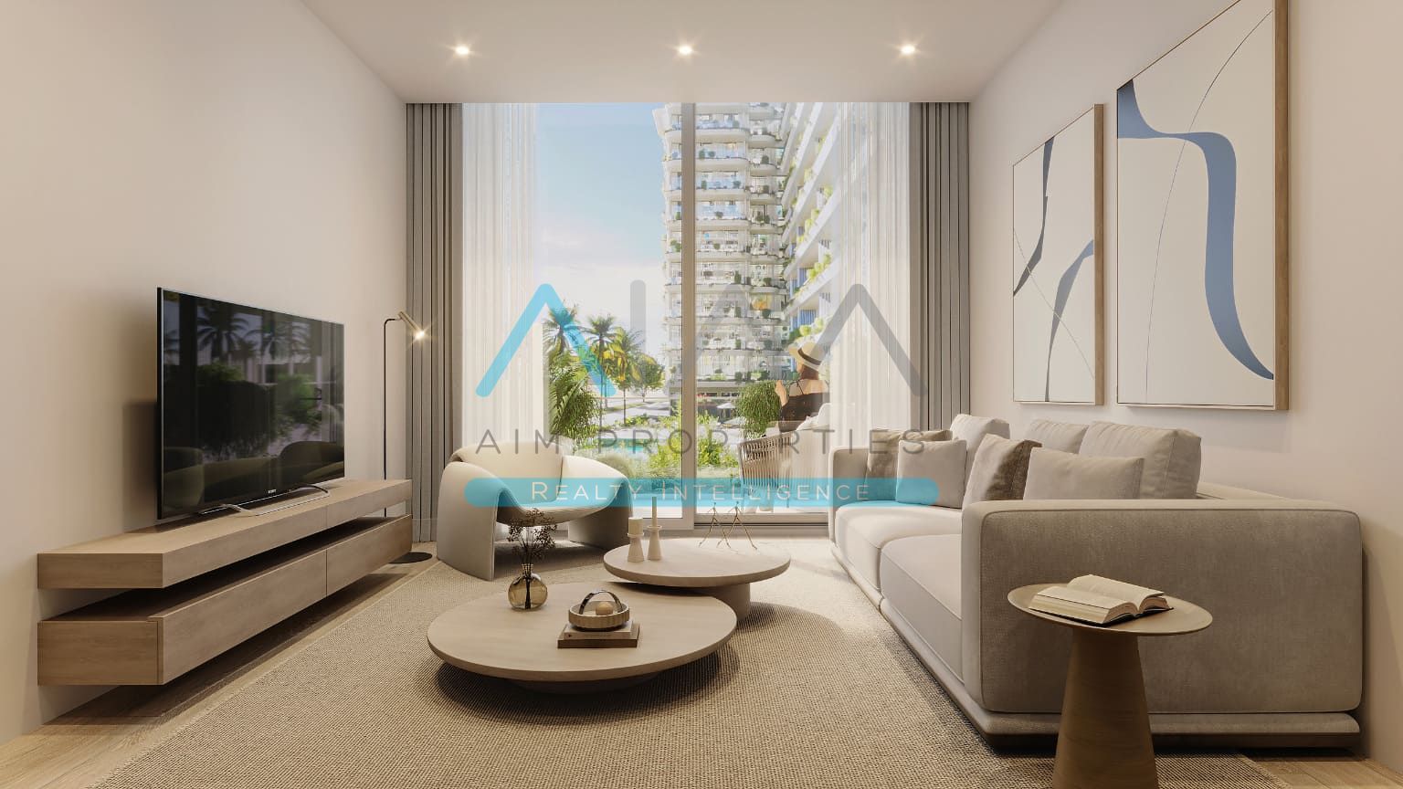 Furnished 2BR Apartment | California Residences | Pool & Ghaf Woods Views