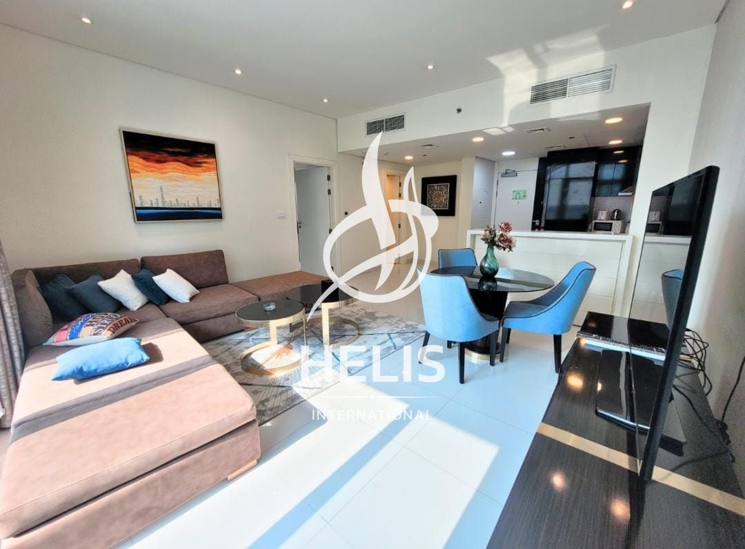 Furnished 1BR | Bay’s Edge Business Bay | Balcony & Burj View