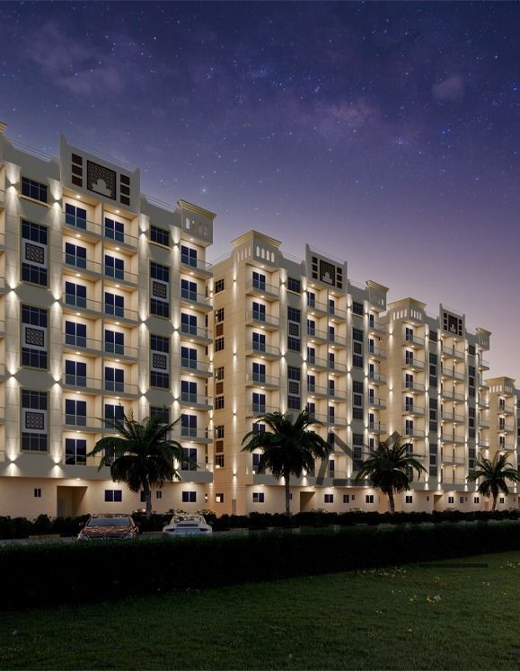 Two-bedroom apartment with a living room in Princess Village, immediate delivery, area of 1,550 square feet
