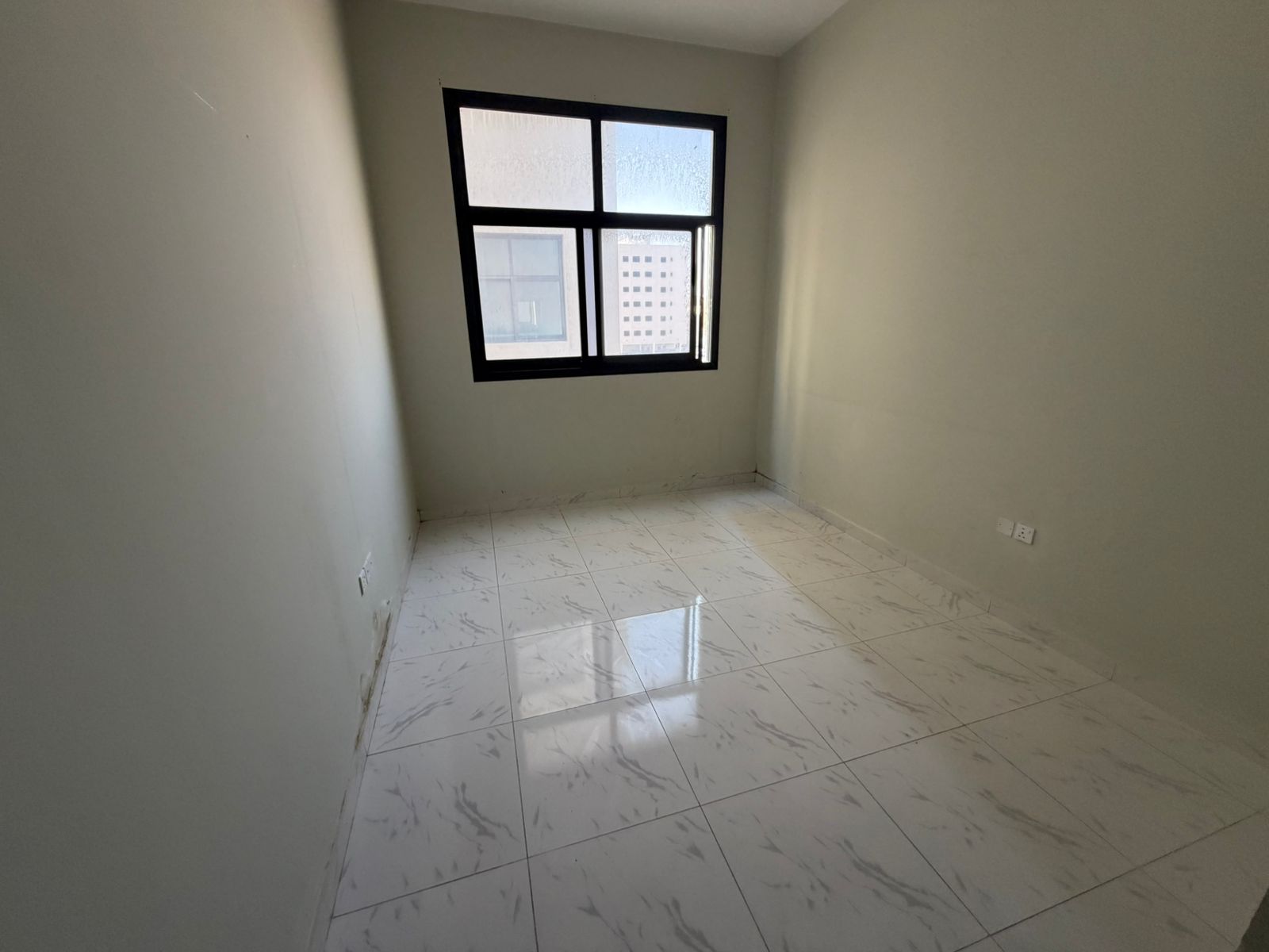 One bedroom and living room, second occupancy in Al Jurf 3, near the Chinese Market and Al Qabail Discount Center, on Mohammed Bin Zayed Exit. Central