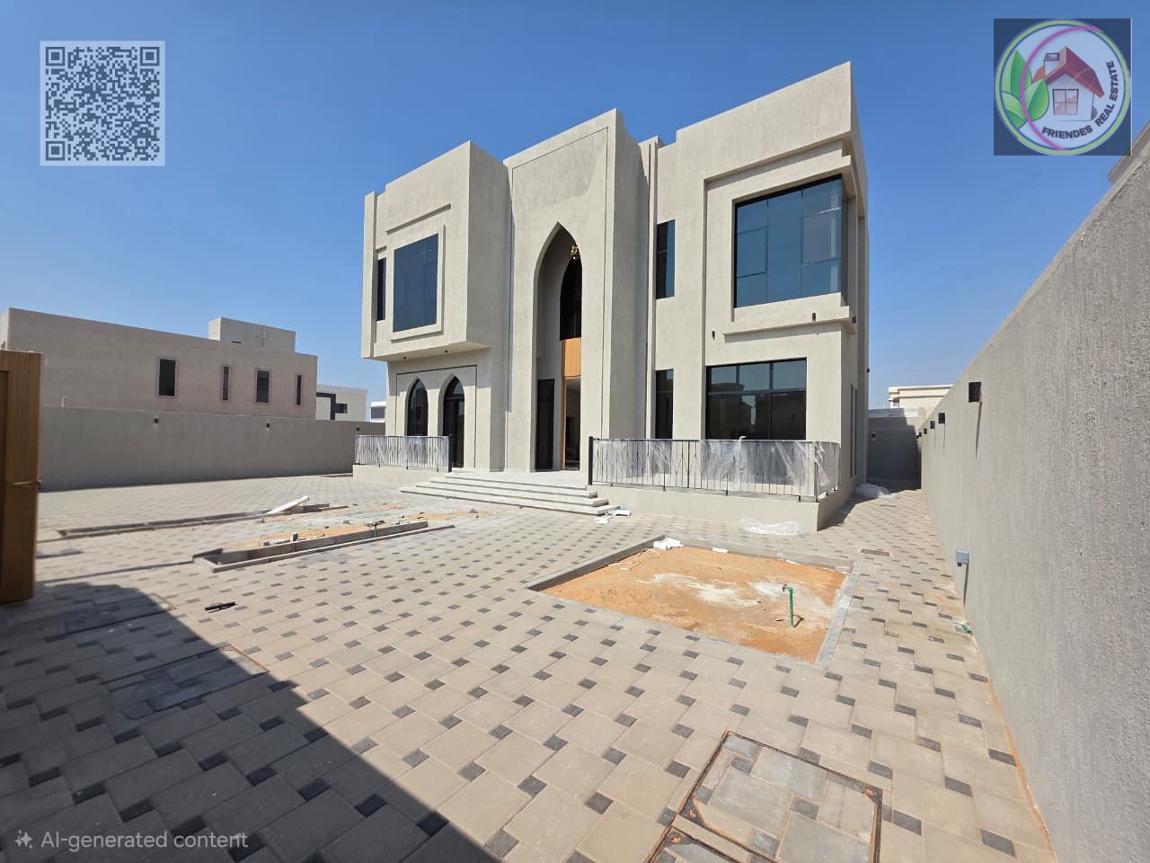 Villa for rent in Al Helio 1 area | First occupancy | Close to Mohammed Bin Zayed Road | Close to a park | Close to all services