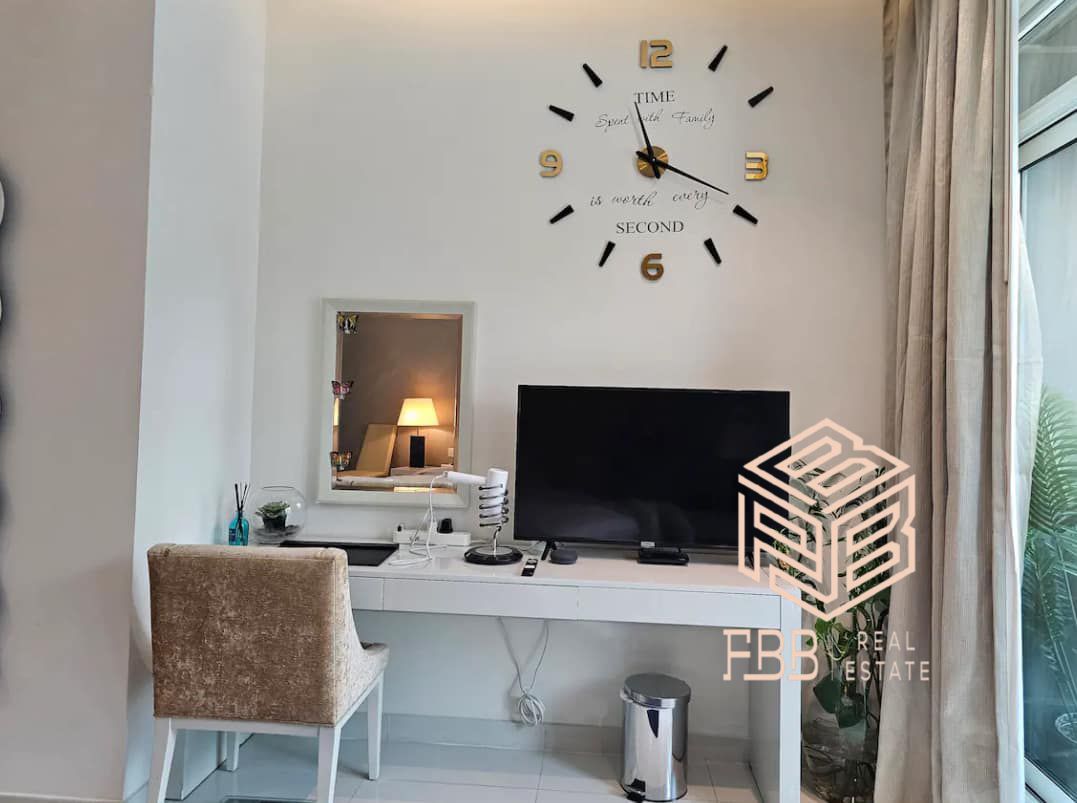 Furnished Studio | Balcony | Pool & Skyline View | The Voleo Business Bay