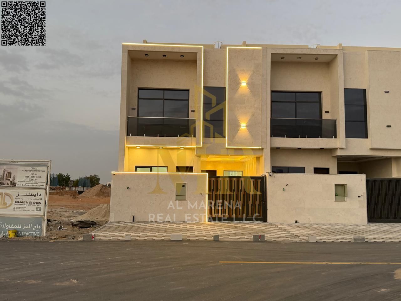Villa with registration fees included, on the main street, ready to move in, in the most prestigious area of Ajman. Freehold ownership for all natio