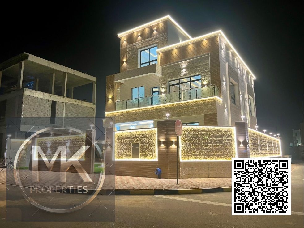 Luxury Corner villa Modern Dishing for Sale IN Al Zahya AJMAN .