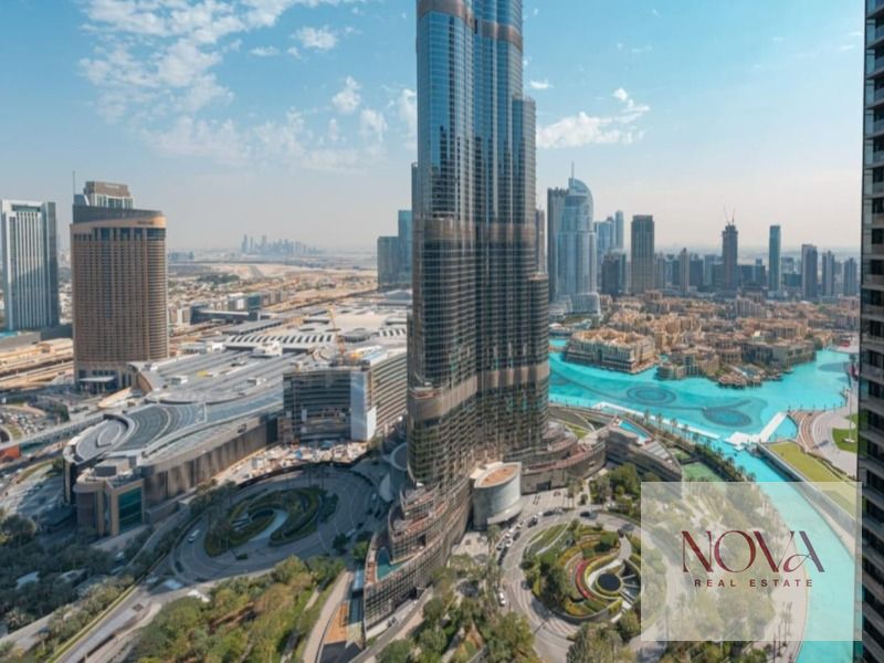 Fully Furnished / Balcony with Burj Khalifa and Dubai Fountain View
