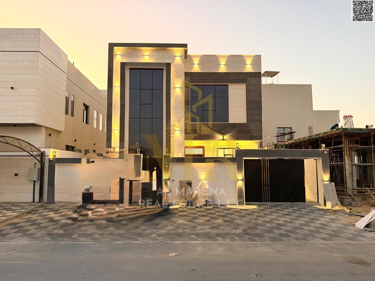 A great opportunity to own a modern villa in a prime location in Al Bahia, Ajman, close to the main road and next to a mosque, providing easy access a