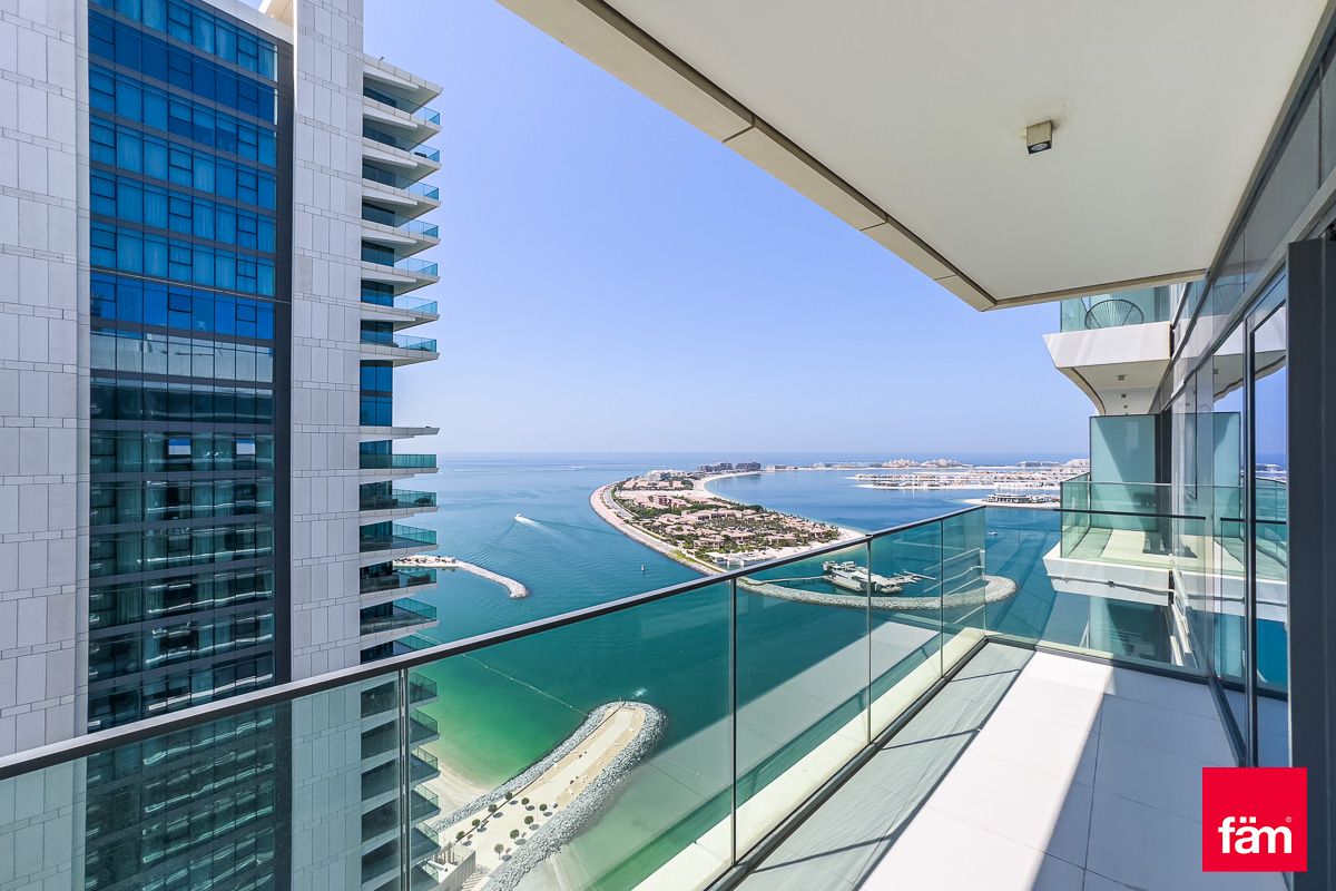 2 Br Full Palm Views | Unfurnished | Private Beach