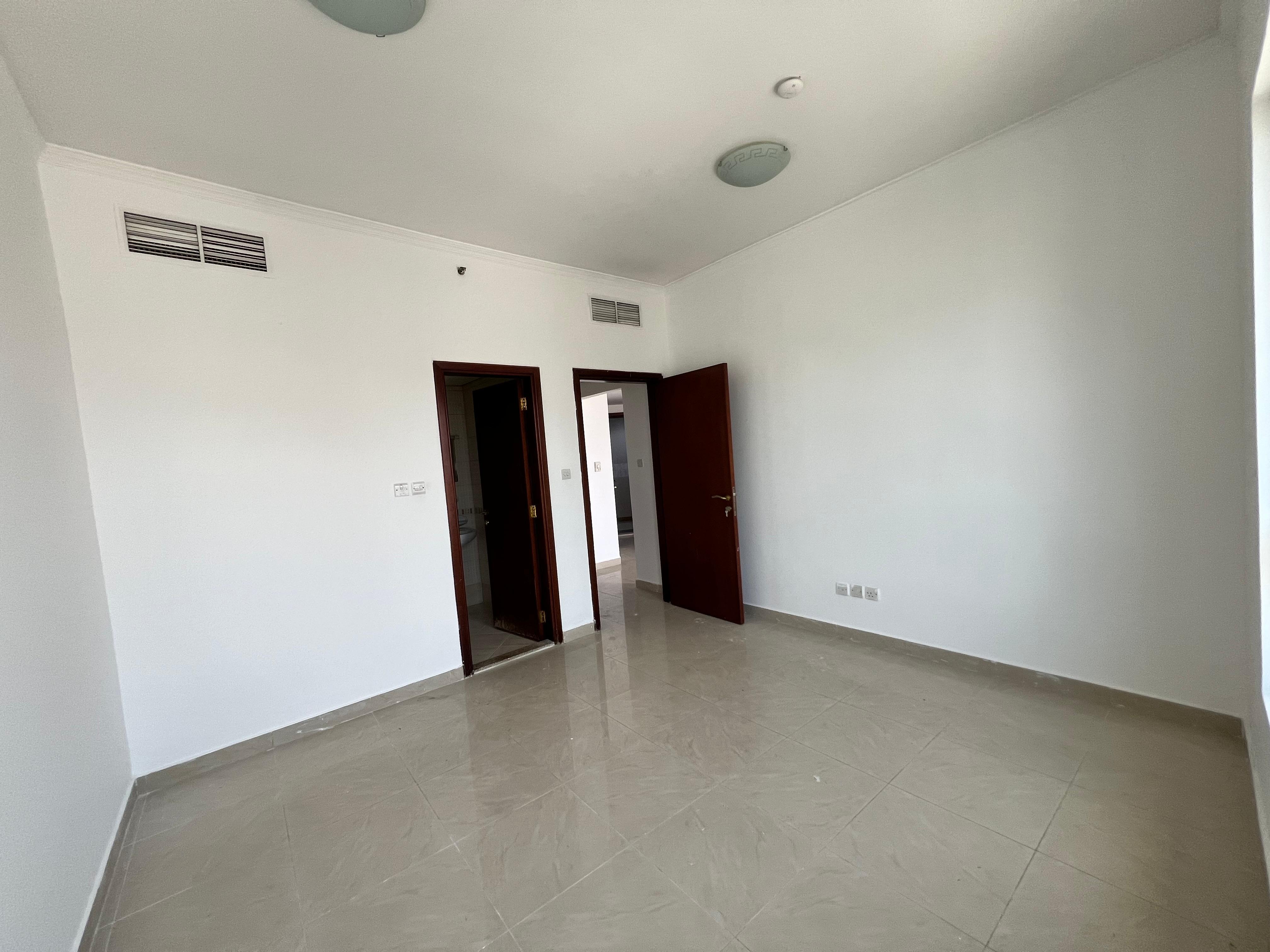 For rent: 1 bedroom & living room in Al Majaz 2 with balcony & parking, excellent finish, 40,000 AED/year, 4 or 6 payments, prime location near all se