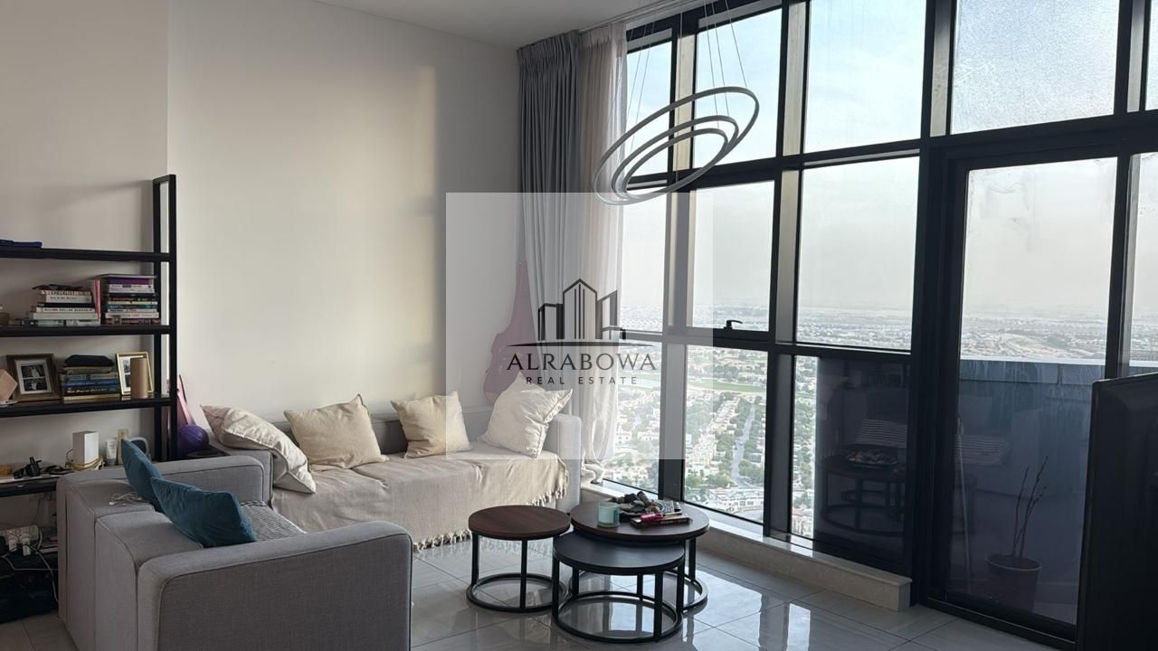 High-Floor 1BR | O2 Tower JVC | Balcony & City Views | Furnished Kitchen Island Layout - vacant soon