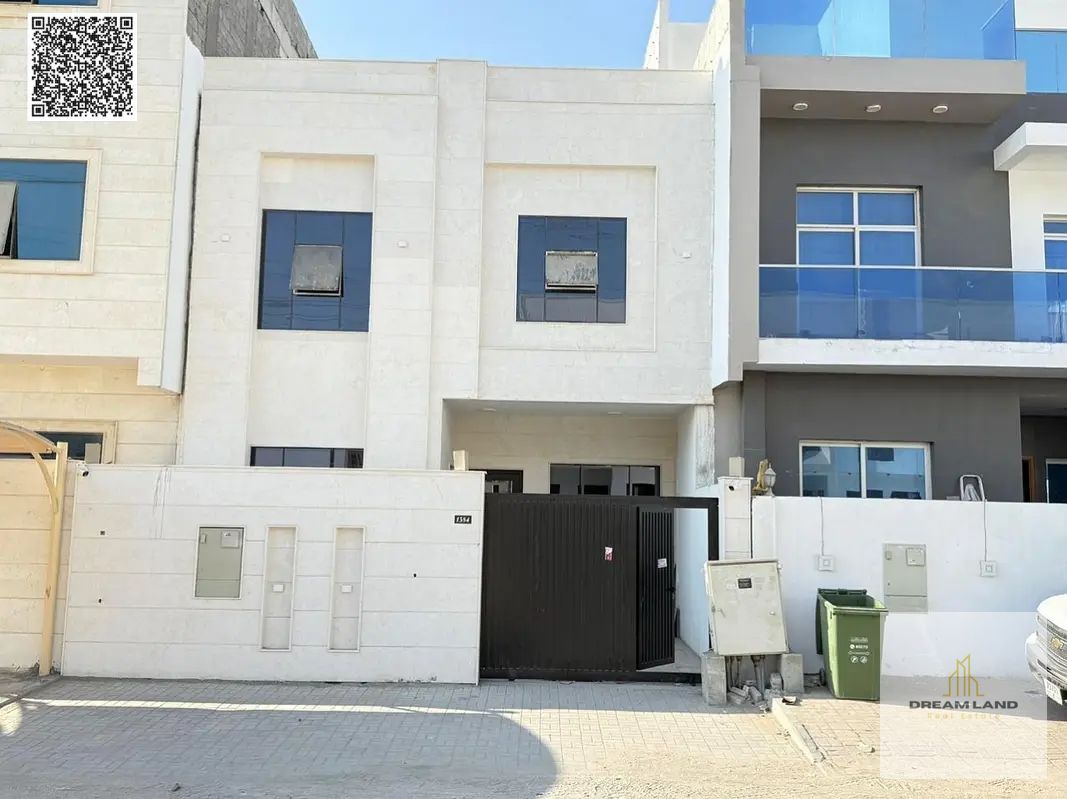 Luxury townhouse for sale in Al Helio 2, Ajman. Elegant design and high-end stone finishing. Priced at no service charges and with easy financing avai
