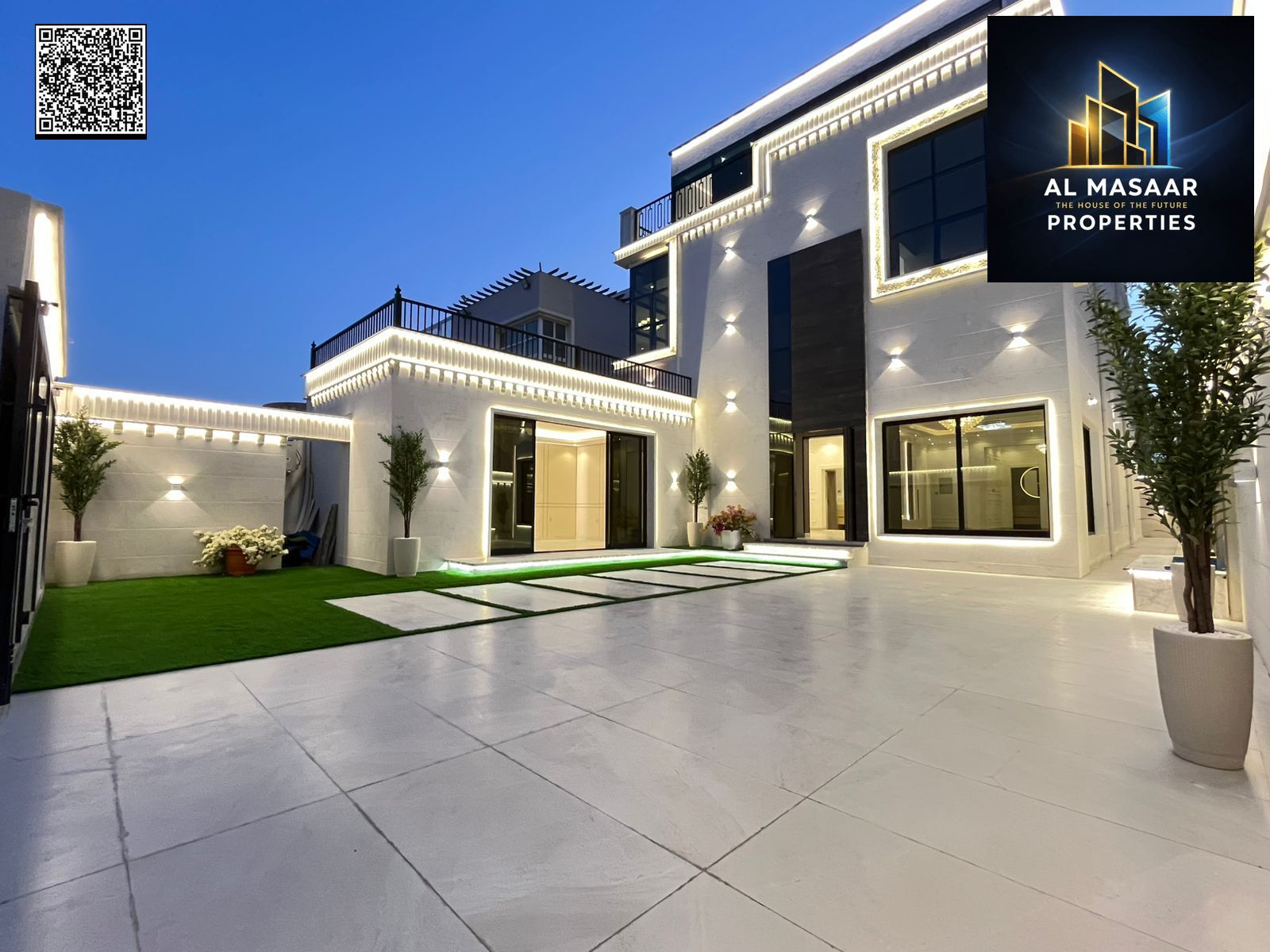 A villa with personal finishing, two floors, a roof, an external annex, and a garden. The price includes electricity, water, and air conditioning. Fre