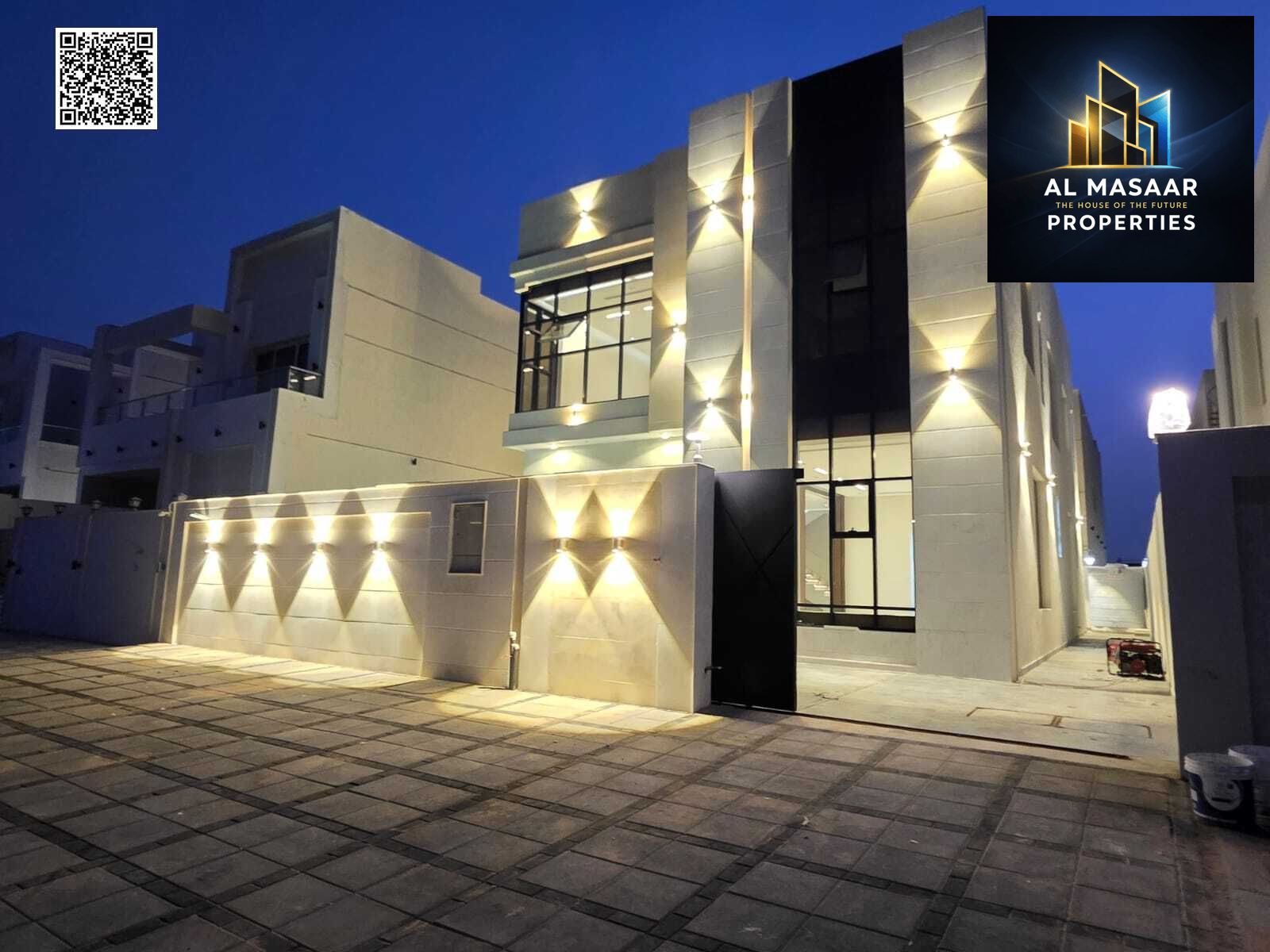 Stunning modern 5-bedroom villa with pool, including registration and ownership fees, available in Al Helio 2, Ajman - luxury living awaits!