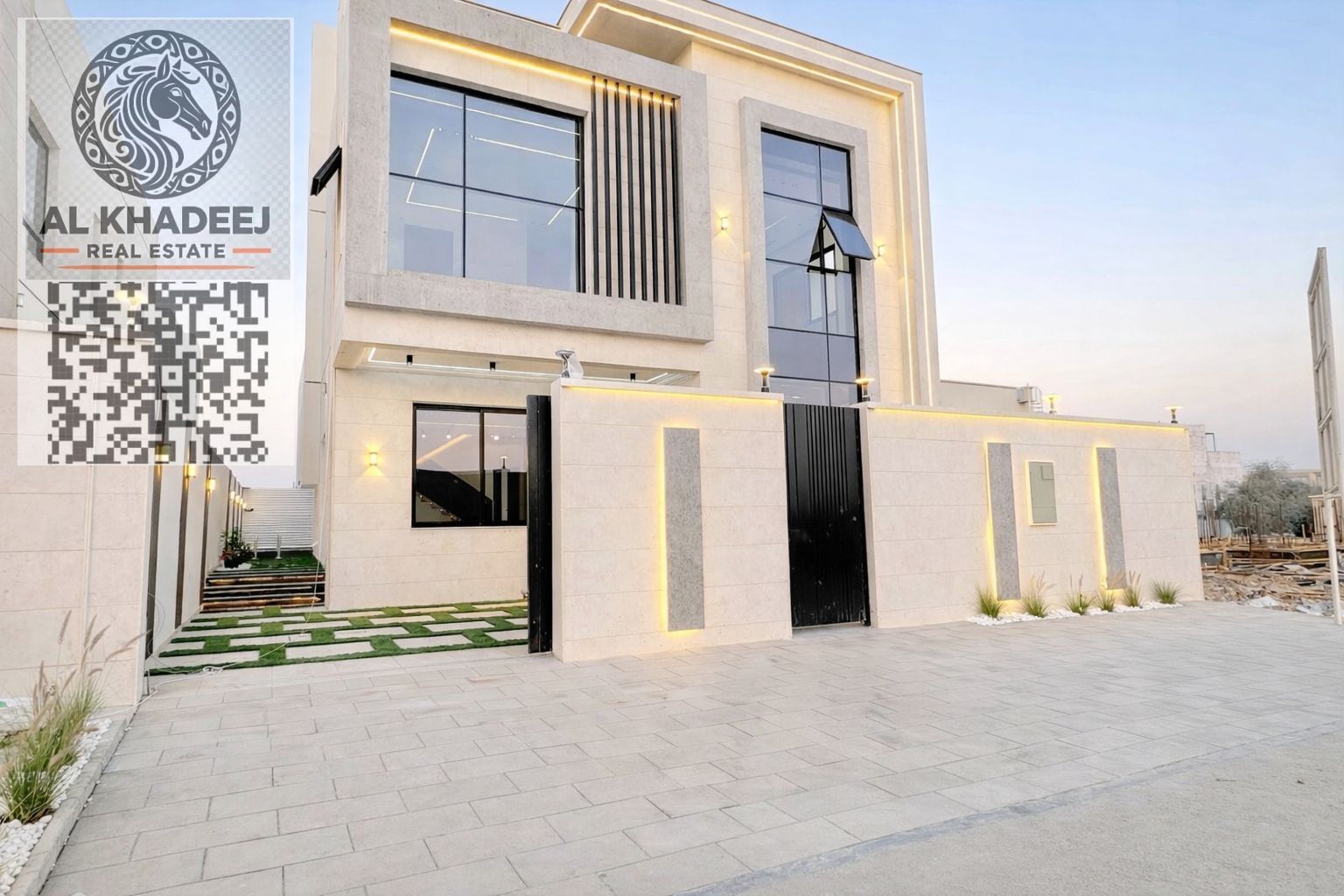 No registration fees. For sale: a luxurious villa with modern finishes, private pool, and a garden in the Al Zahiyah area of Ajman