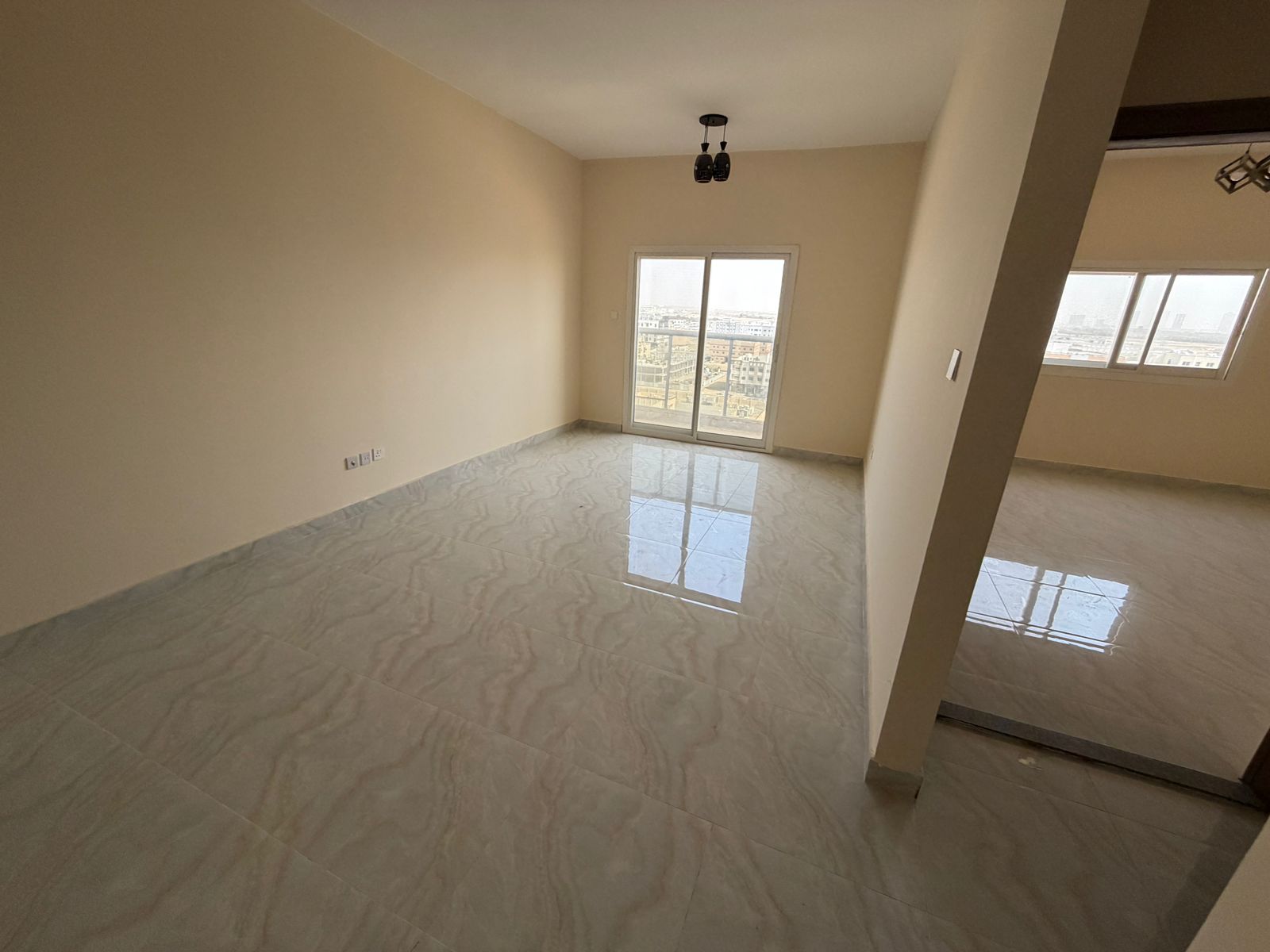 Master bedroom and living room - with balcony - first occupancy - annual rent - family accommodation - central air conditioning - free maintenance