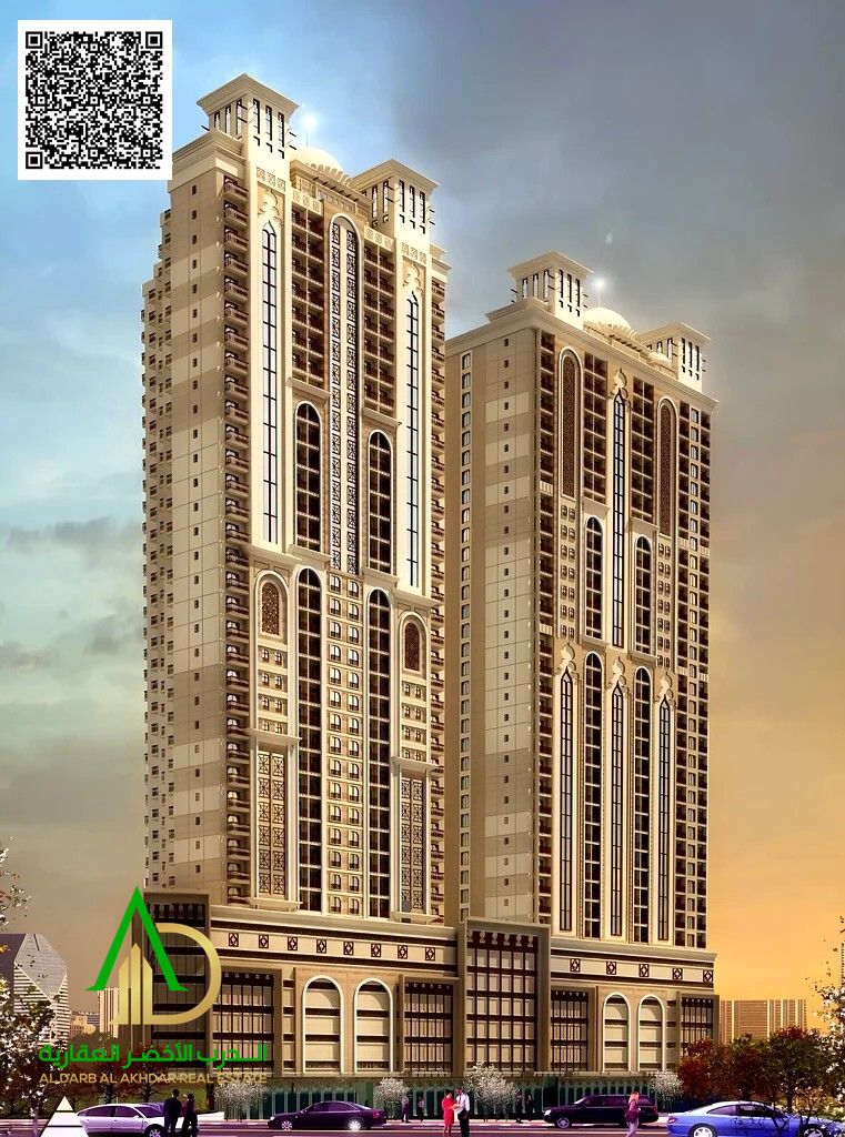 Own a 1 BHK apartment in Al Barajil Towers with modern design and finishes, offering an ideal environment for family living or investment