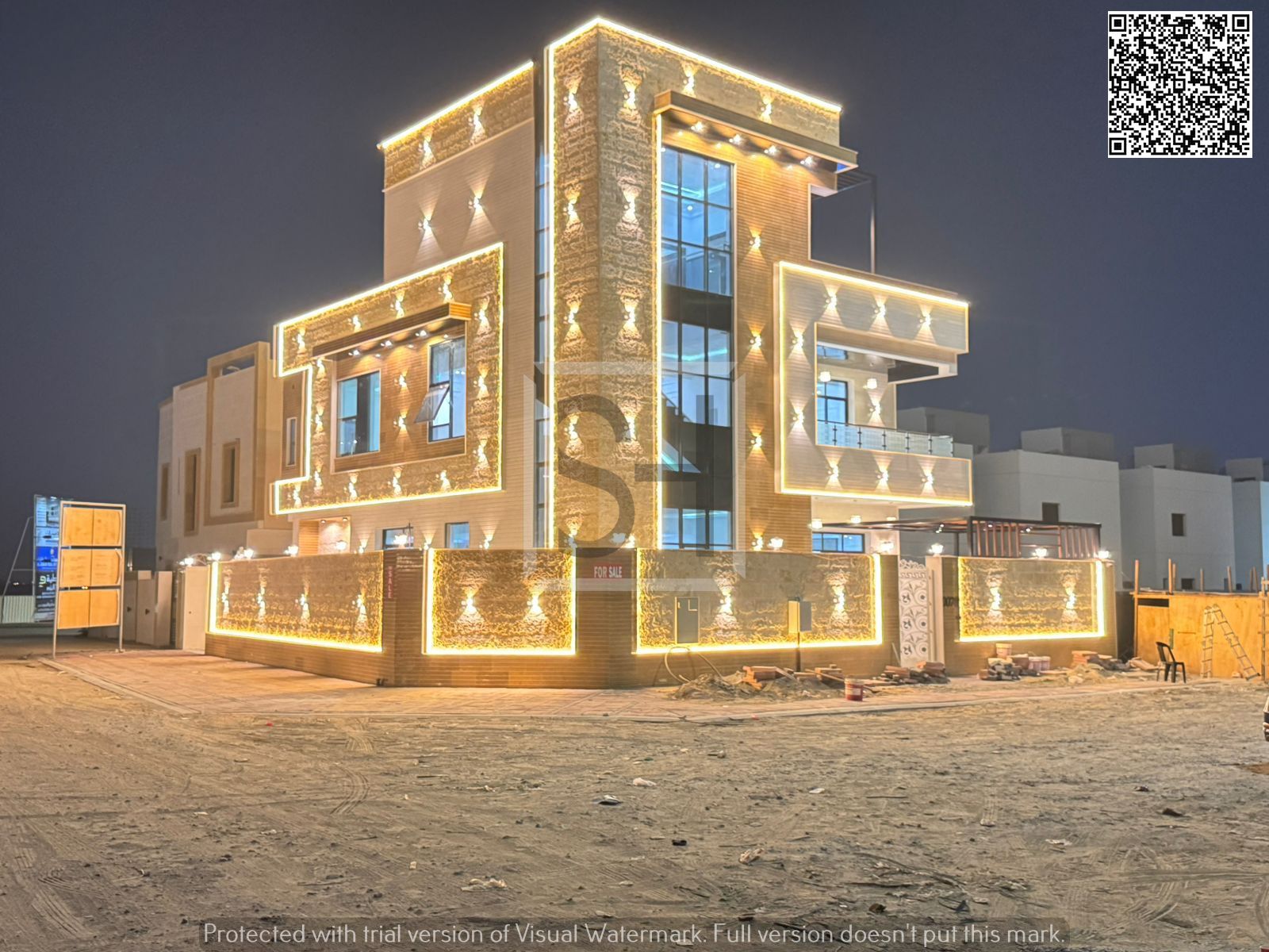 Villa for sale, including electricity, water, and air conditioning.