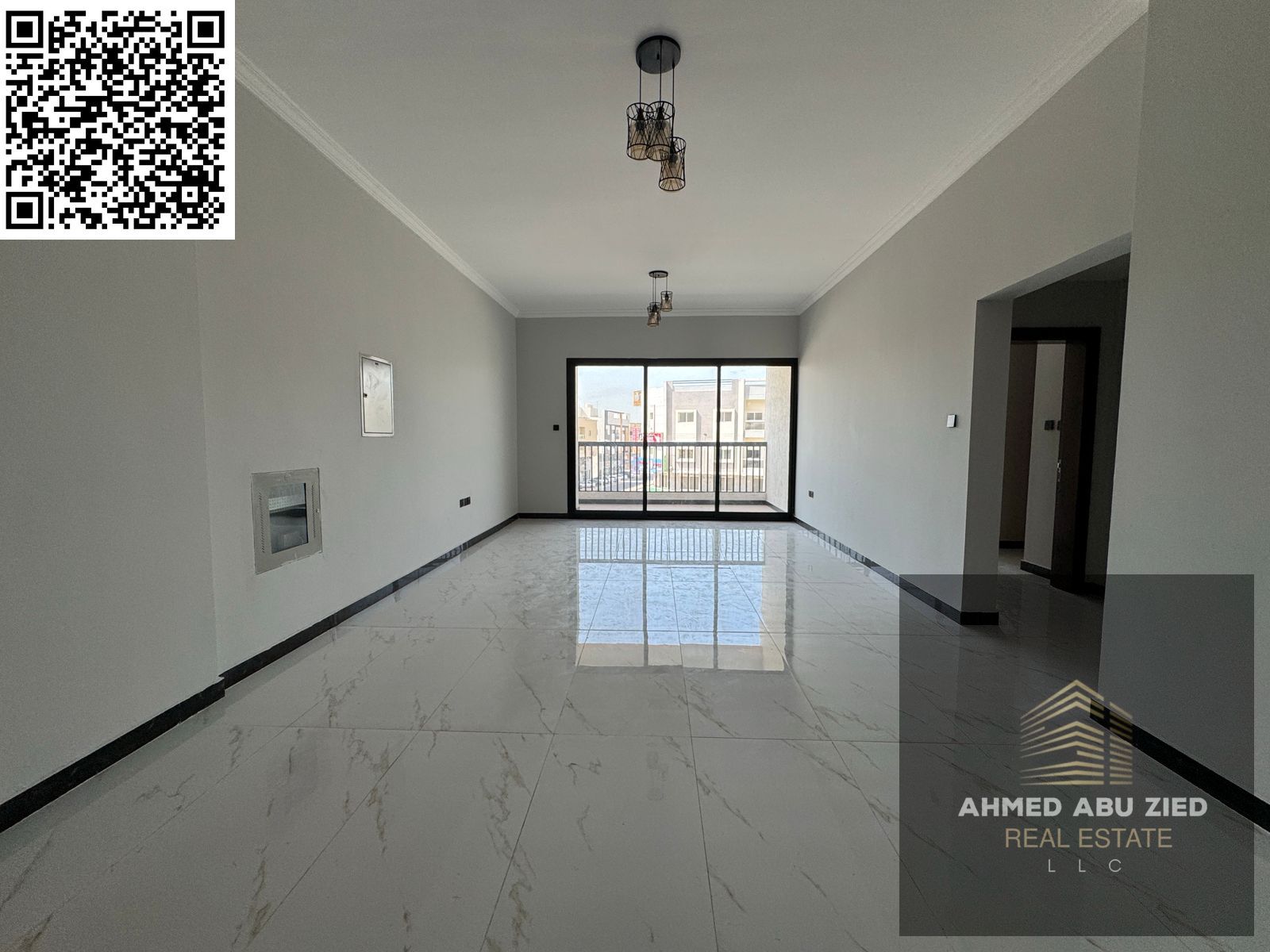 For annual rent, brand new in Al Mowaihat 3 near Exit 311 & International School of Choueifat, 2 master bedrooms, 3 baths, balcony, central AC, free m