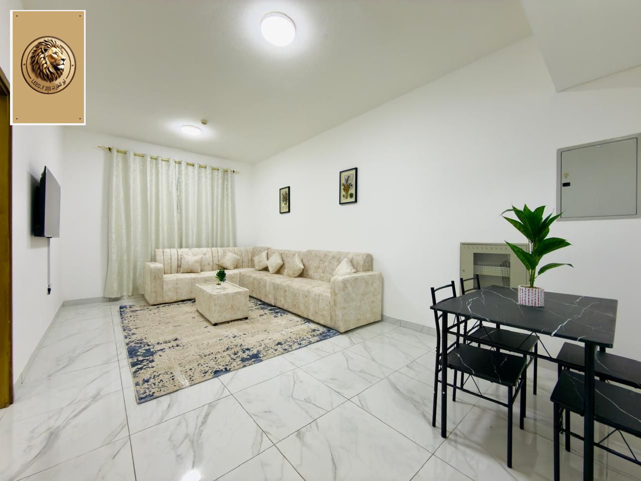 Peace be upon you and God's mercy and blessings Today we brought you a special offer Upscale hotel furnished room and lounge in Al Nuaimiya 1 -