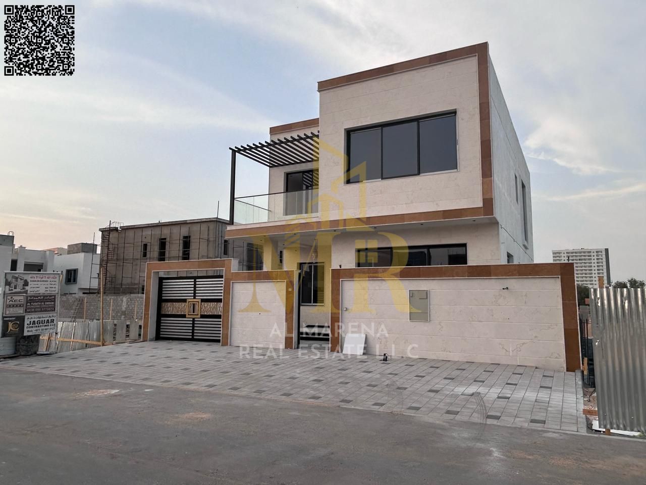 Villa with registration fees included, on the main street, ready to move in, in the most prestigious area of Ajman. Freehold ownership for all natio