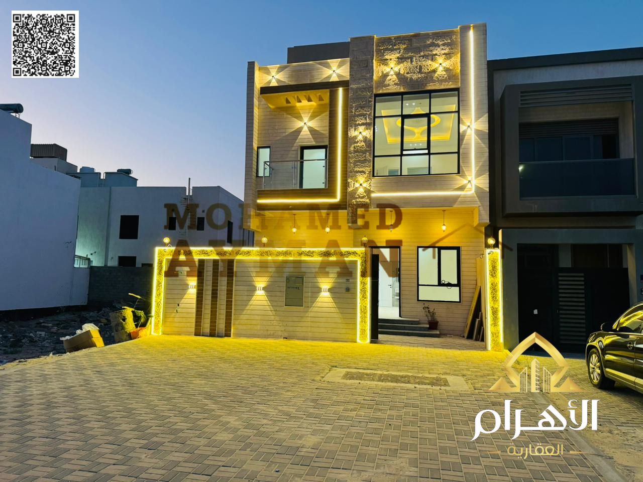 Villa for Sale in Al Zahya – Main Road – 6 Master Bedrooms – G+1+Roof