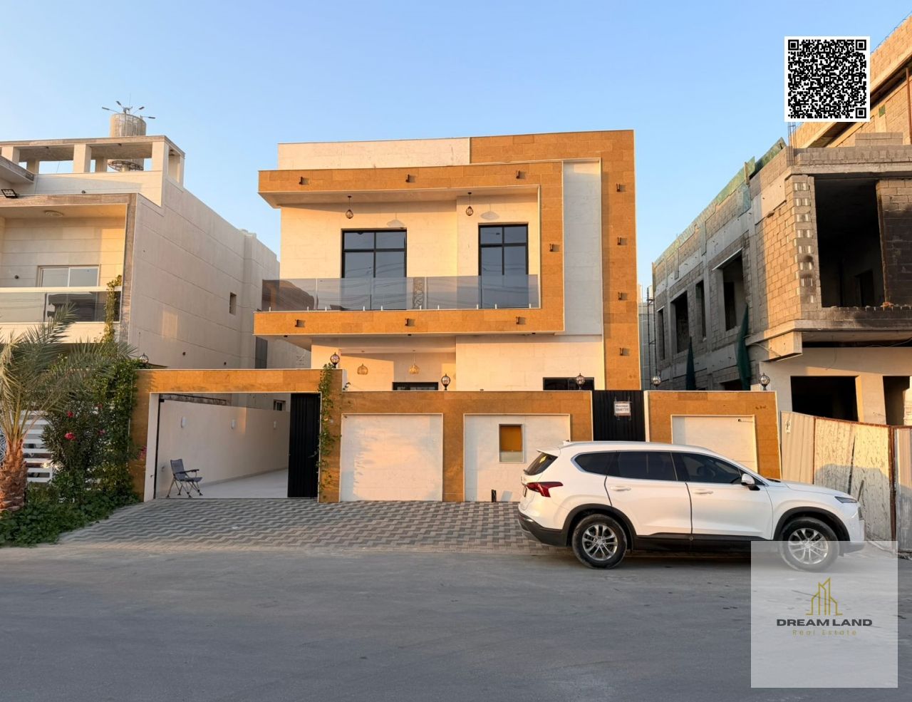 Luxury villa for sale in Al Yasmeen with 5 master bedrooms, high-end finishes, spacious areas, and a prime location close to amenities.