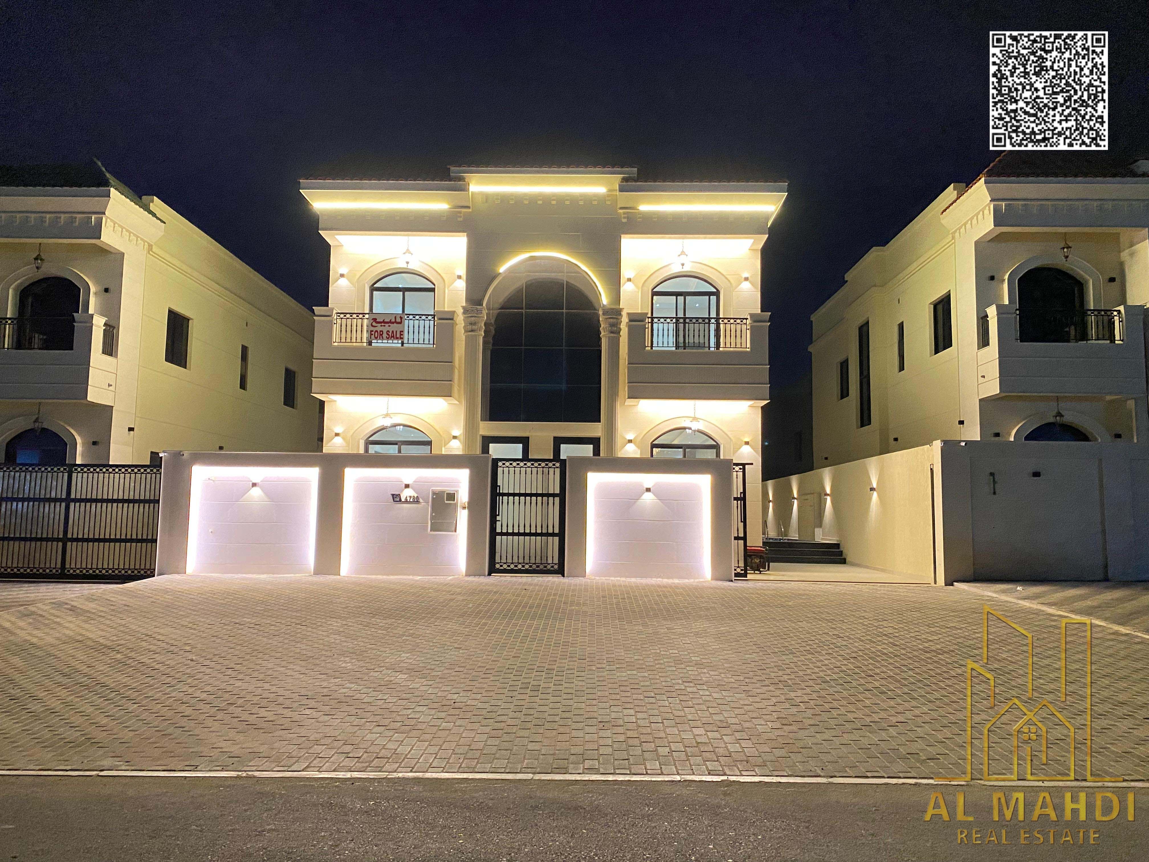 Classic villa for sale in Al Helio 5 master bedrooms with pool yard premium finishing registration included near mosque & Al Zahia