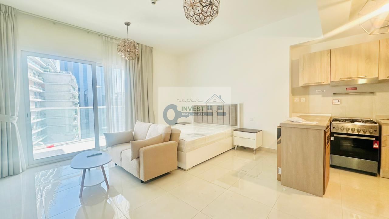 Furnished Studio | Balcony | Pool & Amenities View
