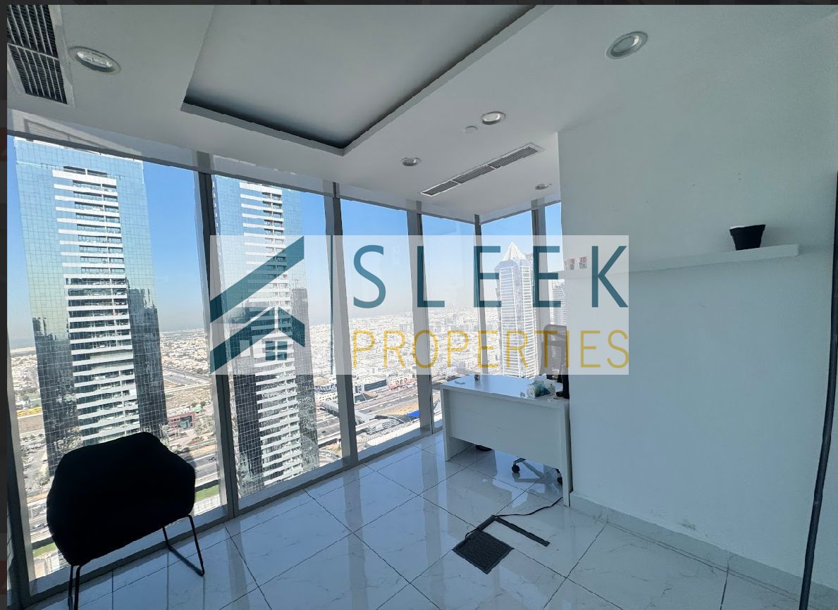 High-Floor Office | The Prism Business Bay | Downtown & Sea View | Furnished Workstations