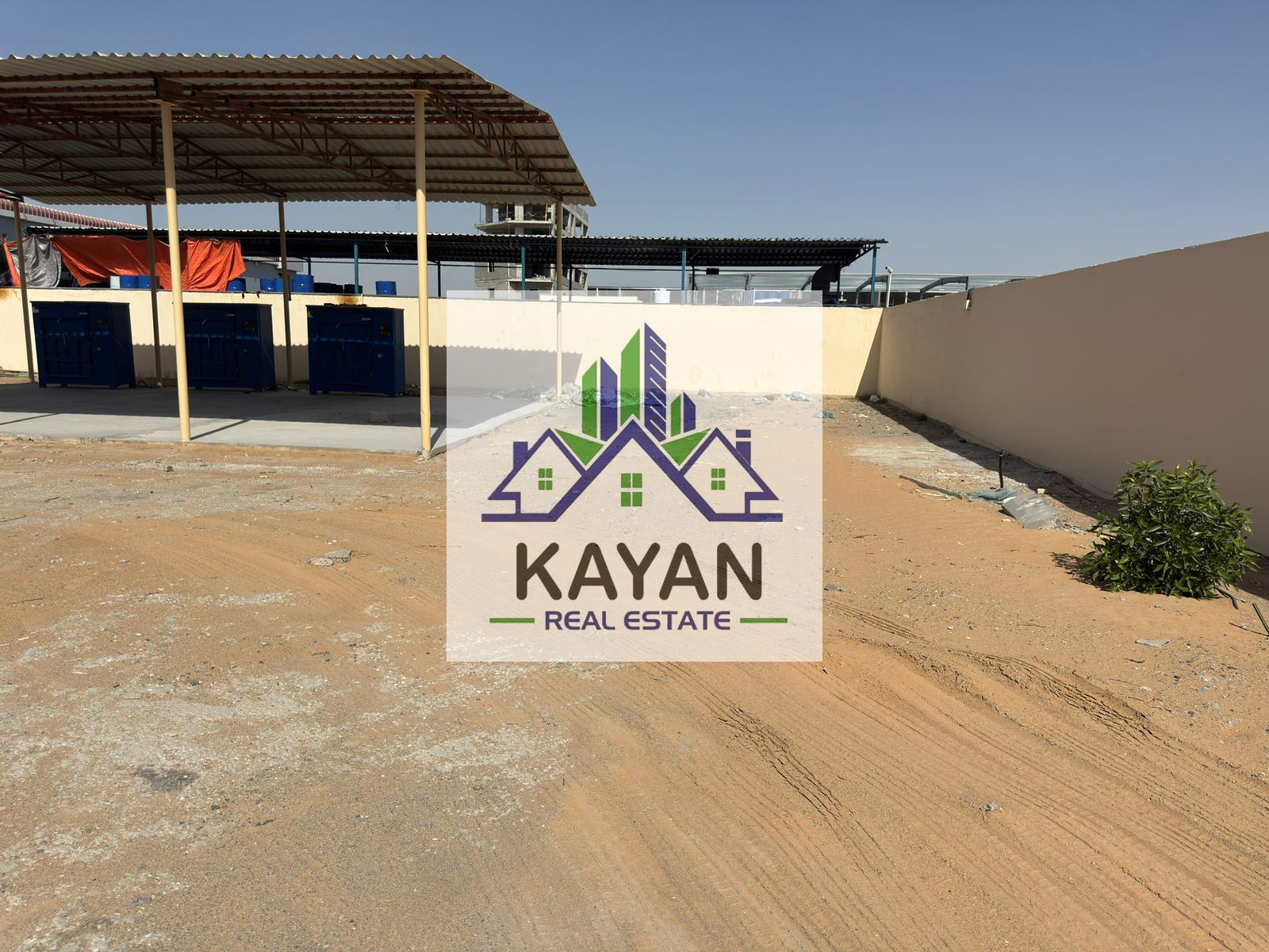 Industrial Land for Rent – 12,000 Sq. Ft. open warehouse, two rooms for labor accommodation, and an office