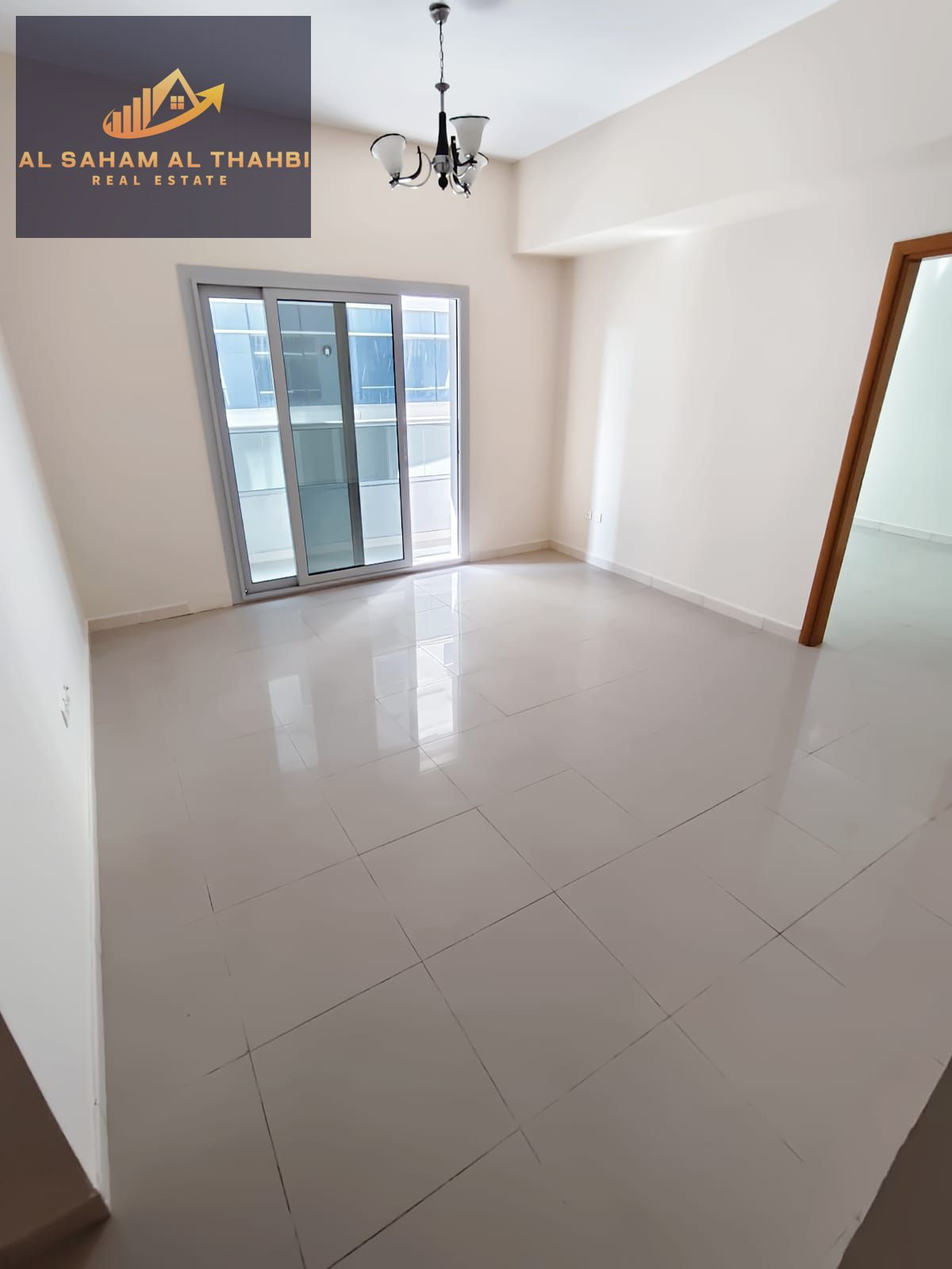 One bedroom and living room apartment for rent in Al Taawun with a balcony