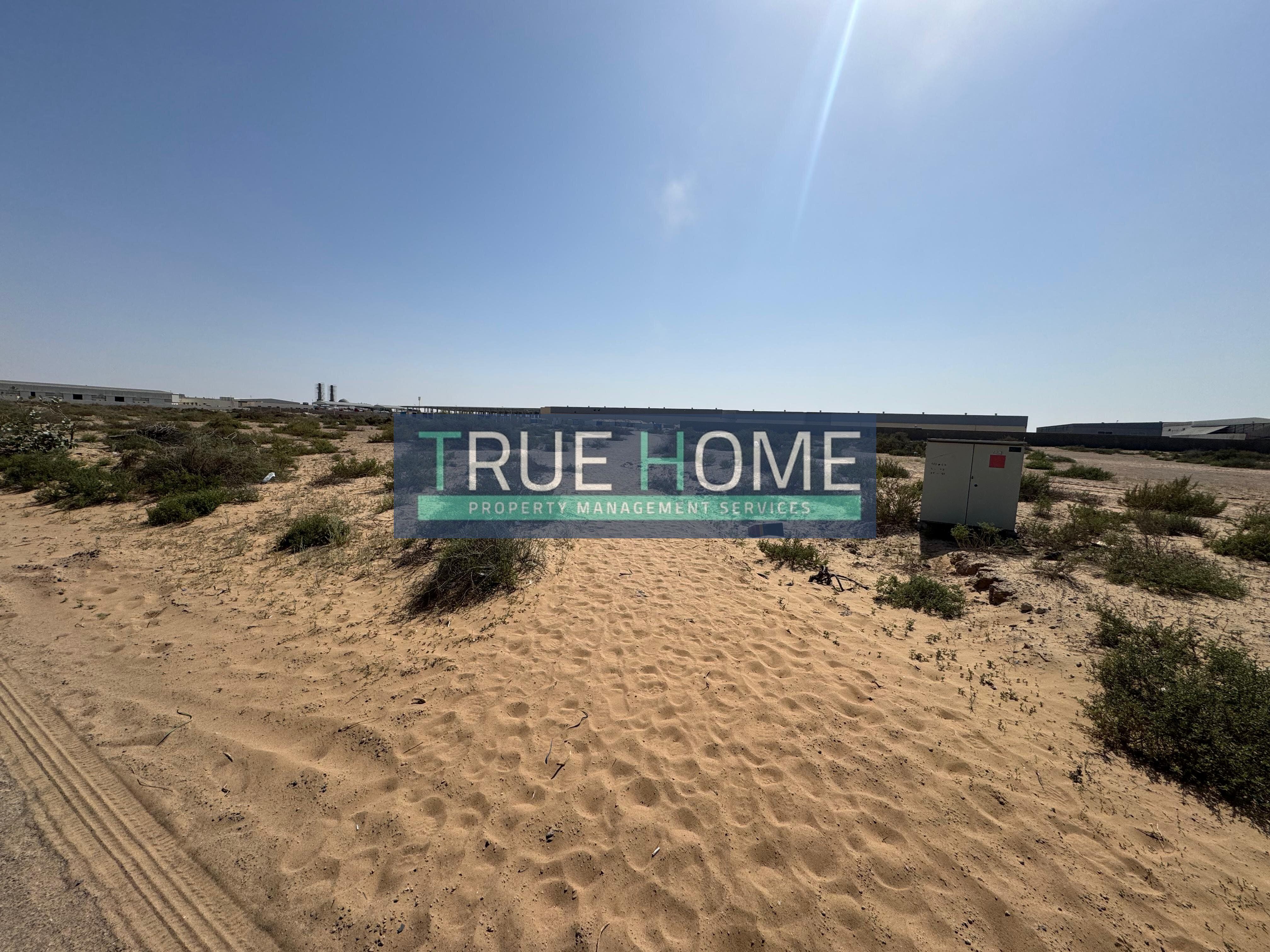 Land for sale in Al Sajaa, 11,300 sqft, on two streets