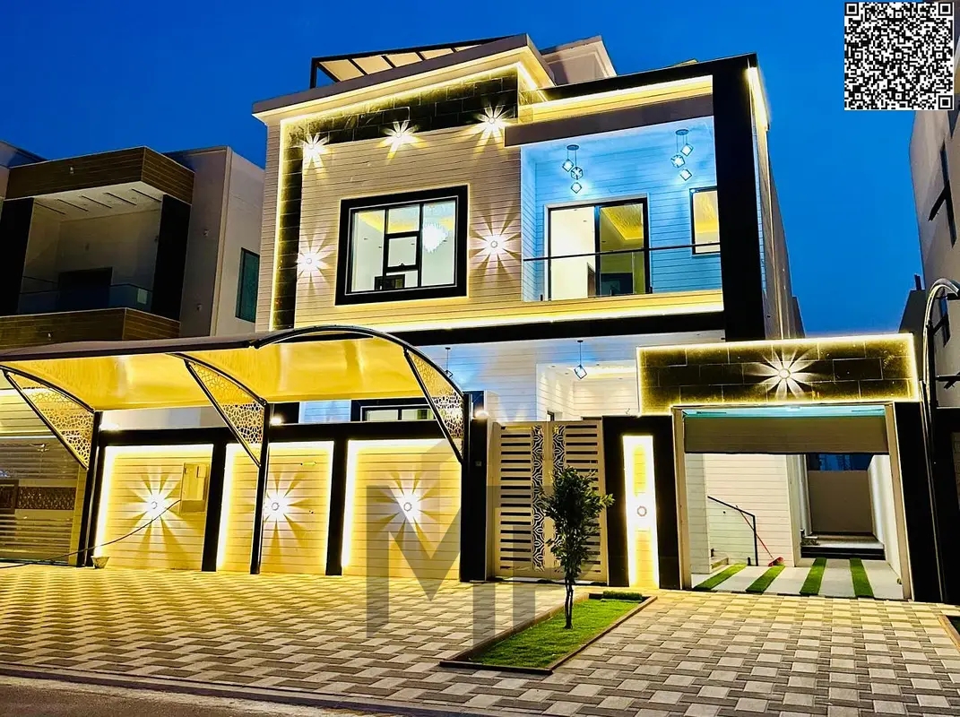 A golden opportunity! Luxury G+2 villa in Helio 2 - Ajman at a special price including registration fees and air conditioning.