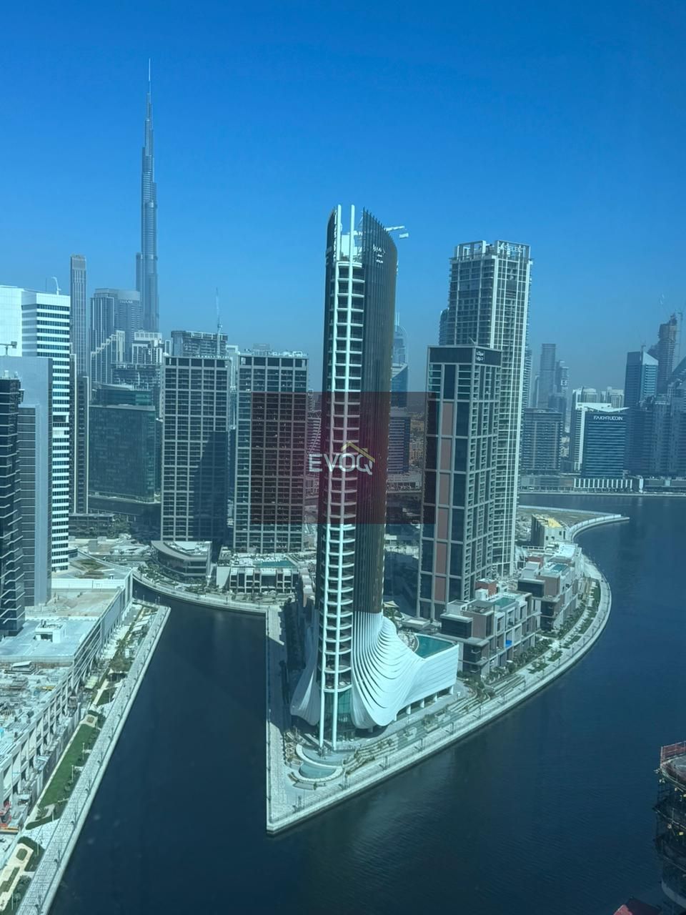 Burj Khalifa & Canal View | Corner Office | Panoramic Windows | Churchill Tower
