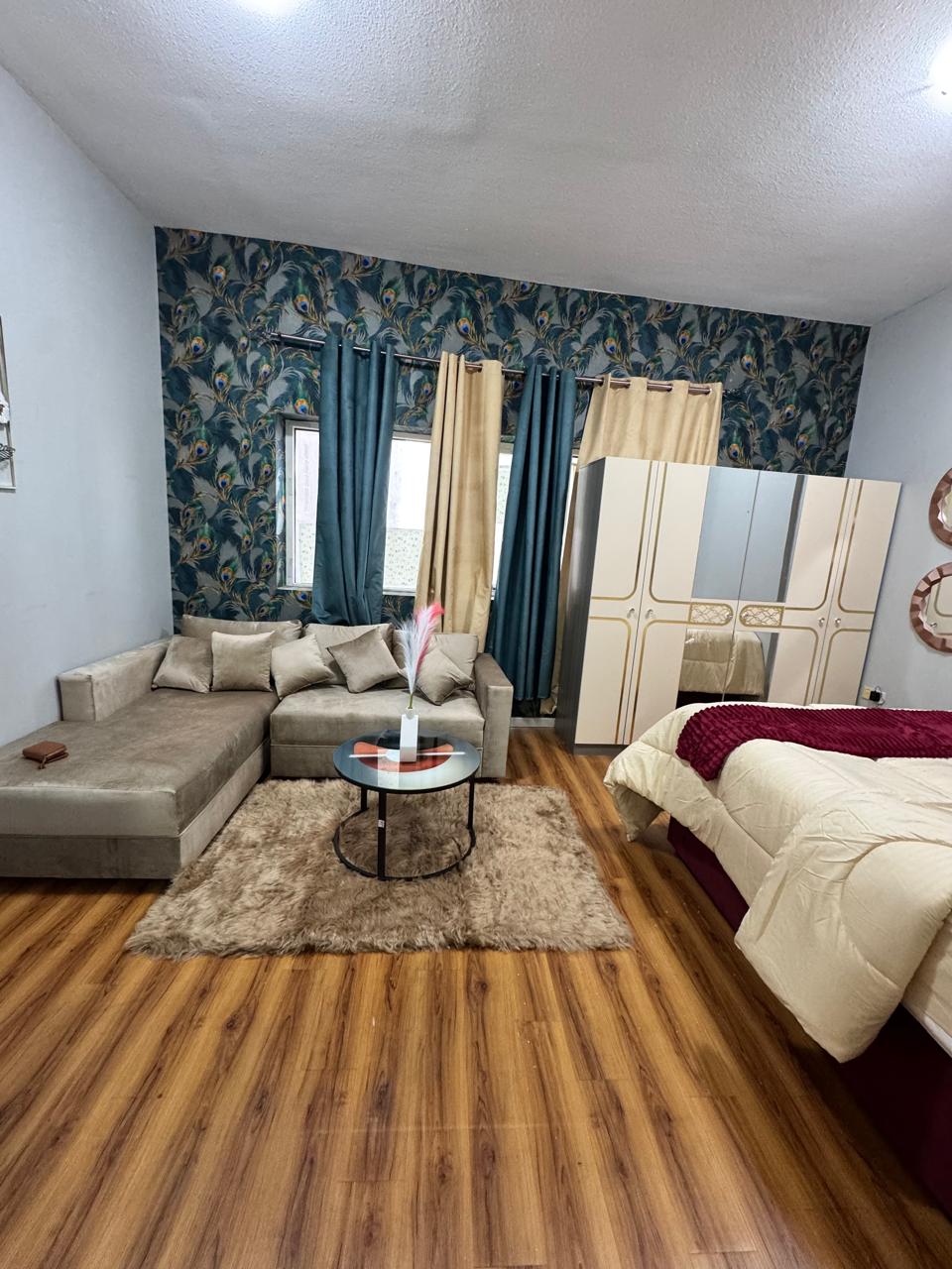 Furnished studio for monthly rent in Al Jurf 2, Ajman. Spacious, clean, all bills included. AED 3,500, deposit 800 refundable