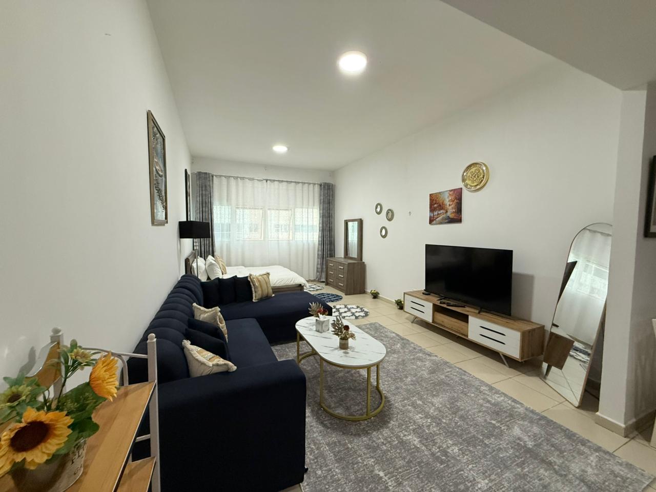 Largest furnished studio apartment for monthly rent in Ajman