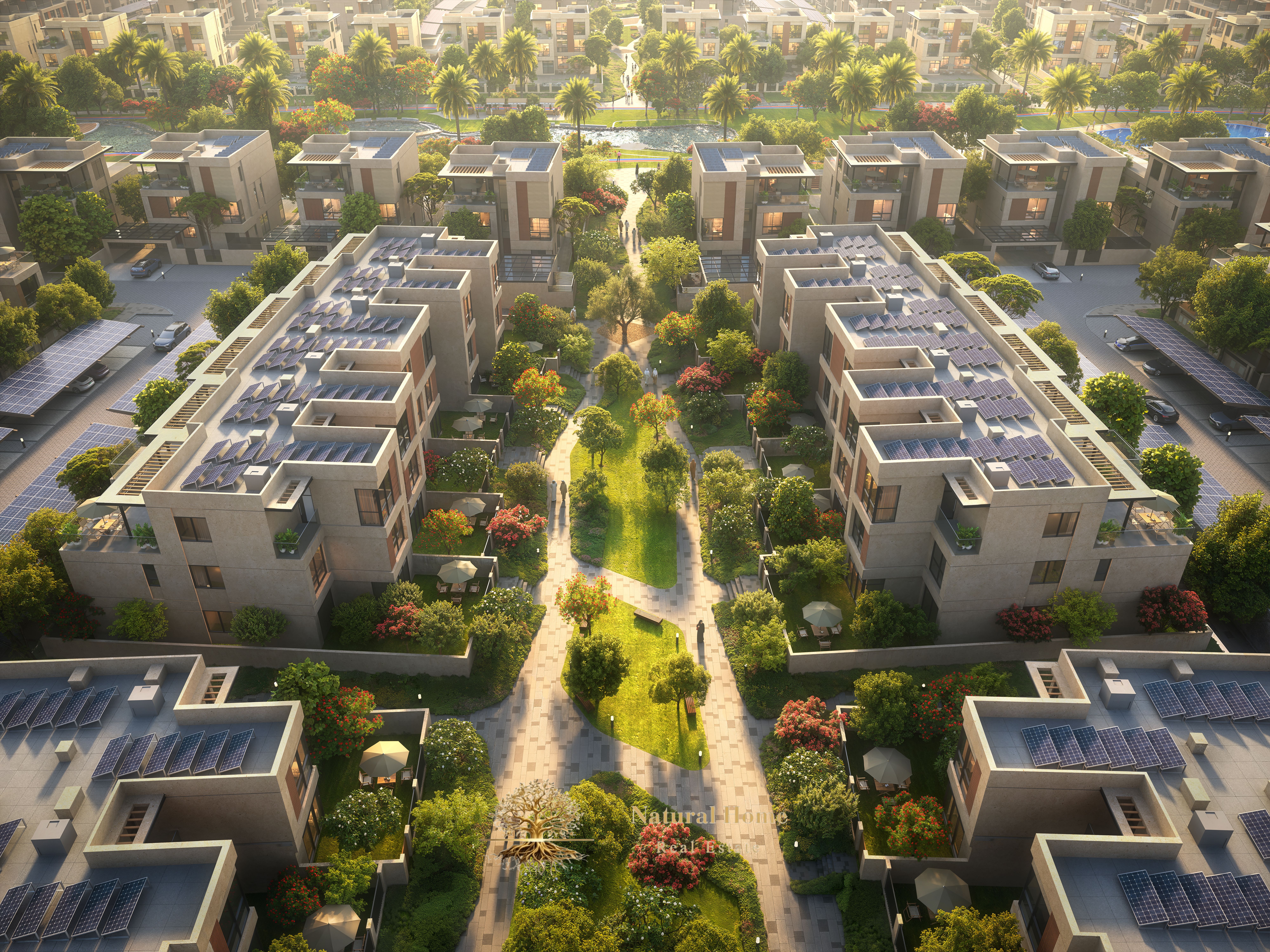 4BR Eco-Townhouse: 50% Energy Save, Lakes, 3Yrs 0 Fees + Golden Visa