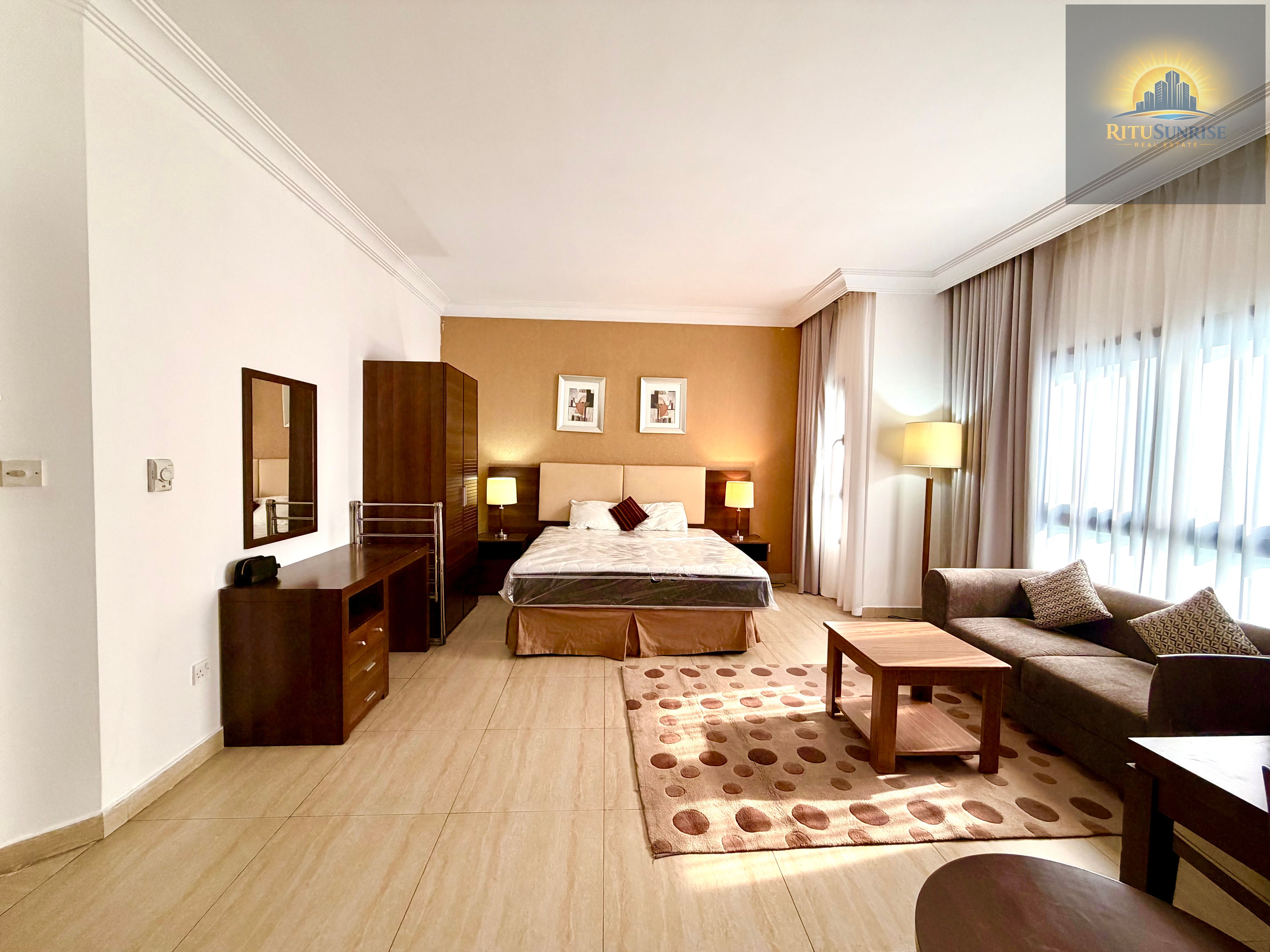 FULLY FURNISHED STUDIO WITH WATER ELECTRICITY WIFI AND CLEANING ON MONTHLY RENT