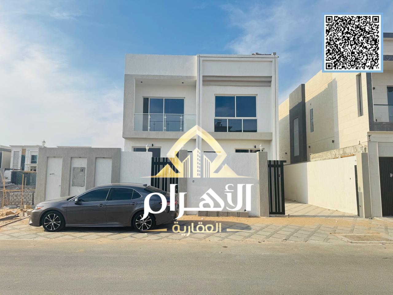 Direct from the owner, including all ownership fees: a villa in one of Ajman's most luxurious villas, built and finished to a super deluxe standard, w