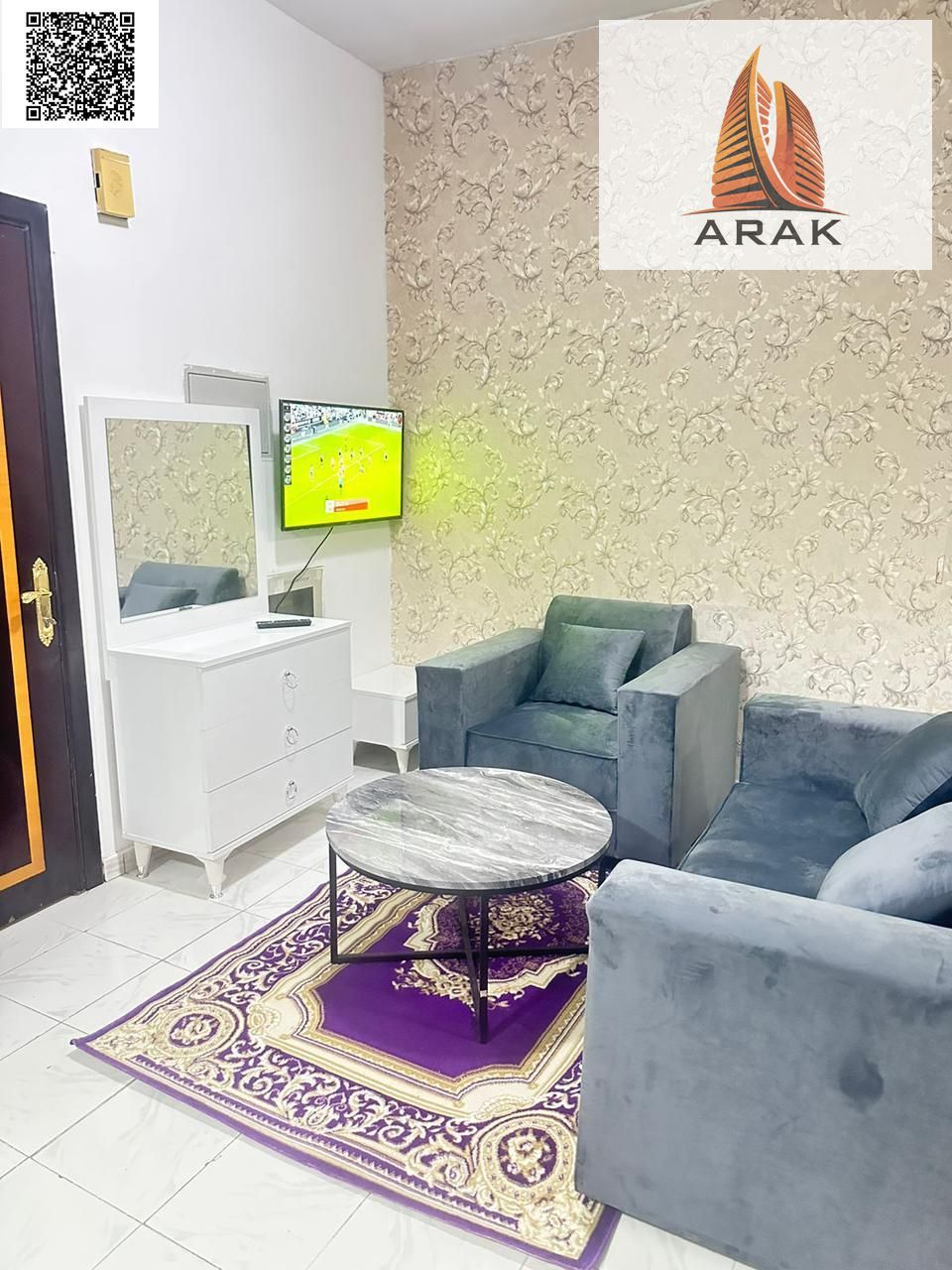 Monthly Rent – Al Rawdha, Ajman Fully furnished 1 bedroom apartment with elegant