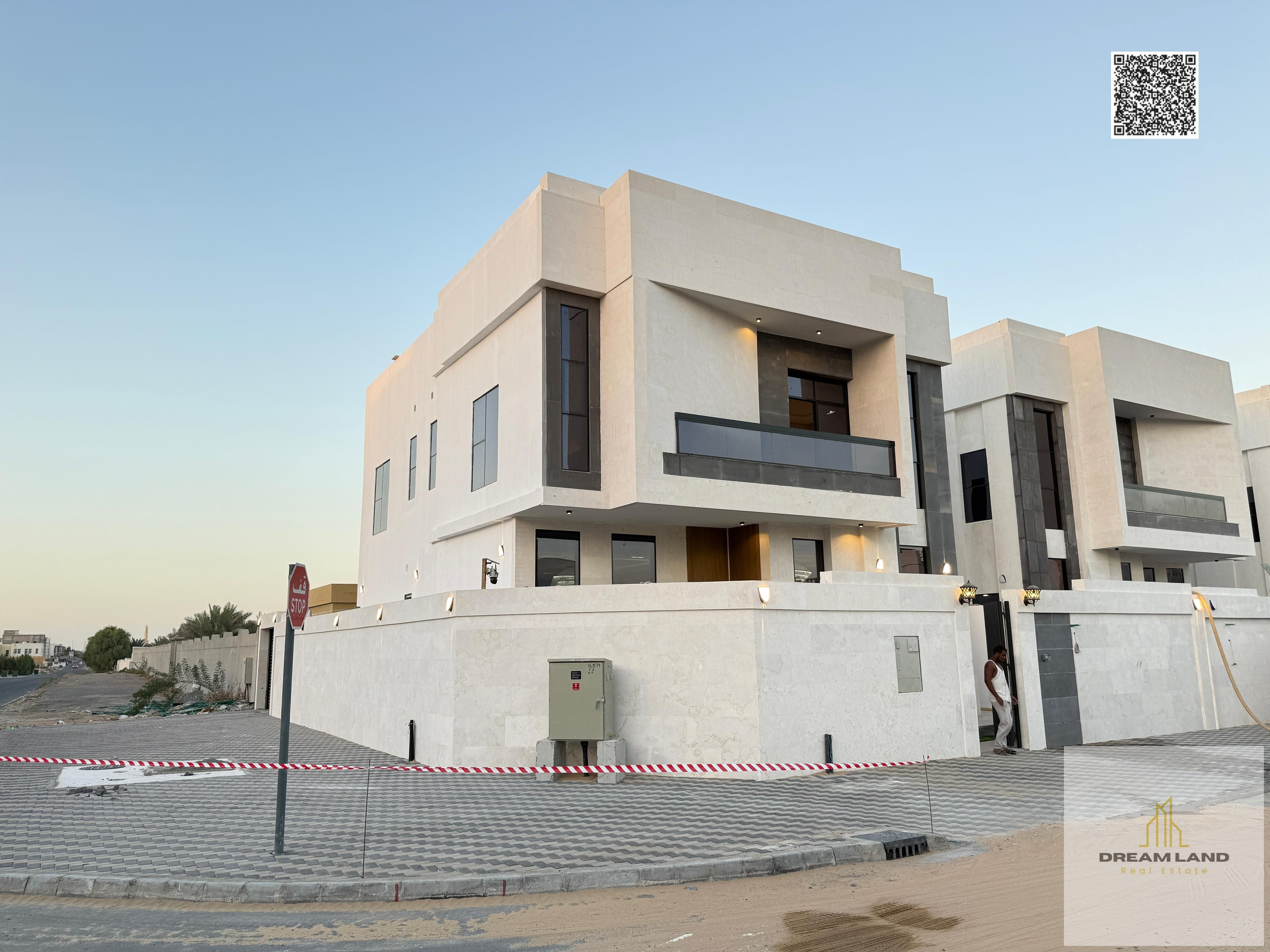 A stunning 5-bedroom villa with built-in wardrobes is now for sale in the prestigious Al Zahy area, including registration fees.