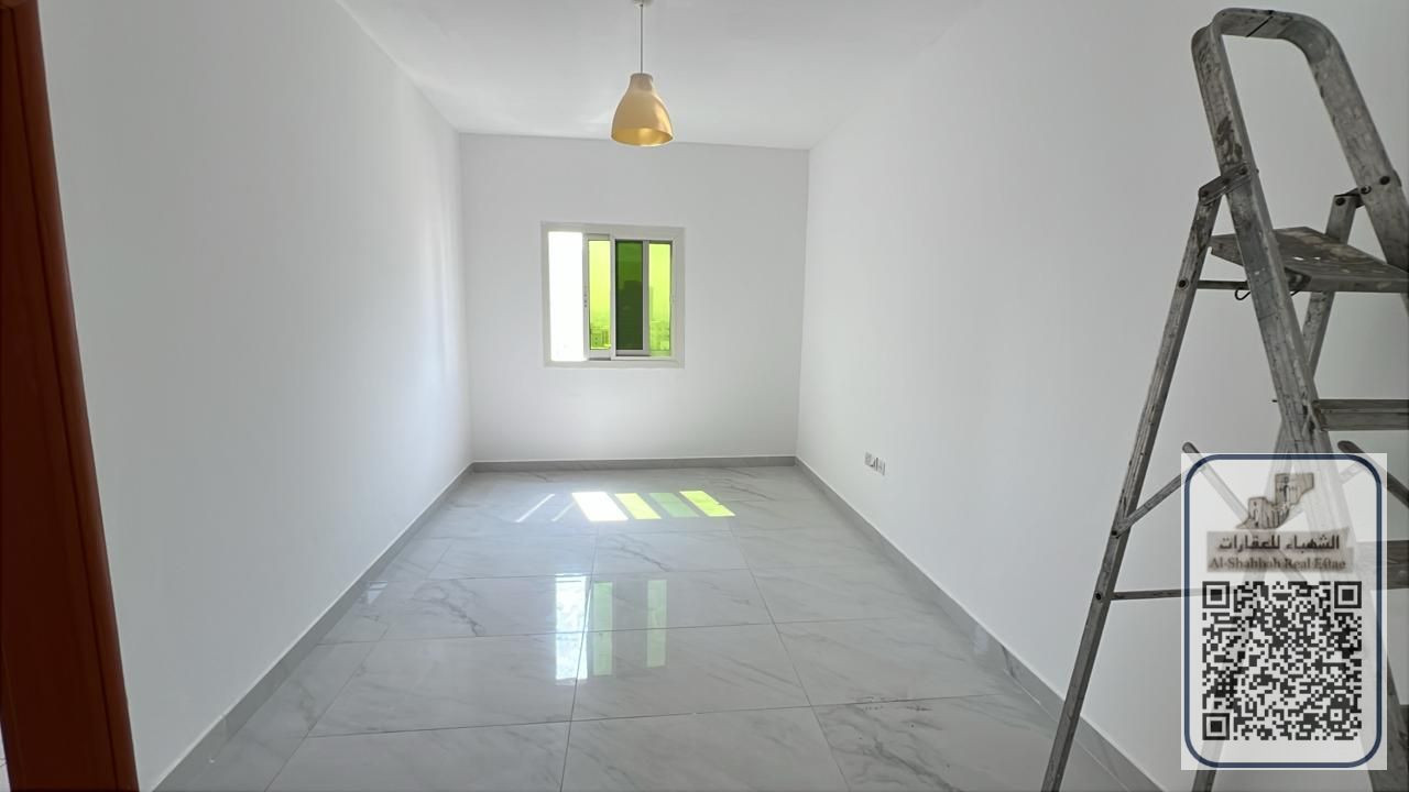 One bedroom and living room in Al Rashidiya, next to the Corniche, near a mosque, with an open view.