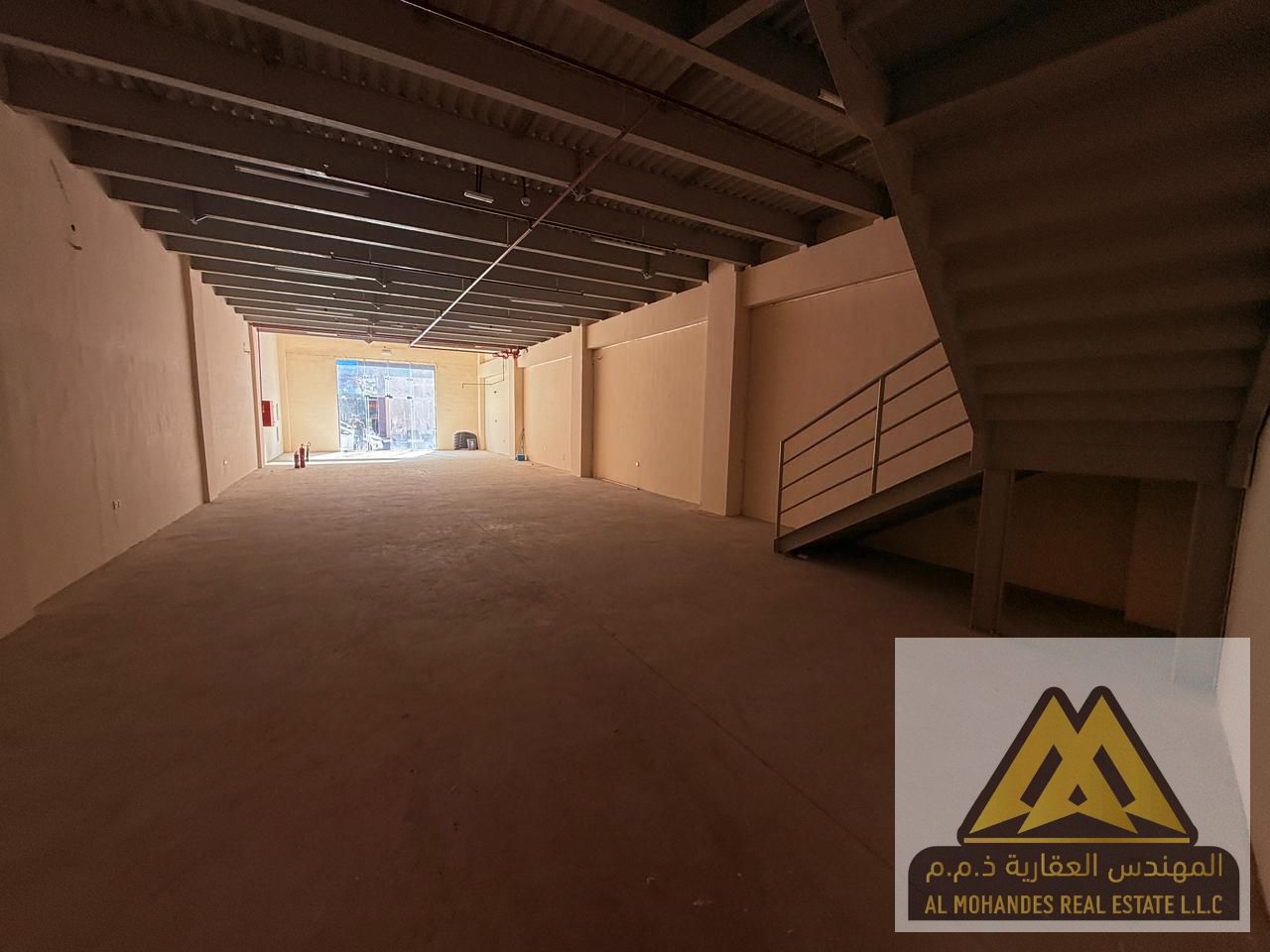 Commercial Mezzanine Warehouse for Annual Rent in Al Jurf Industrial – Large Space