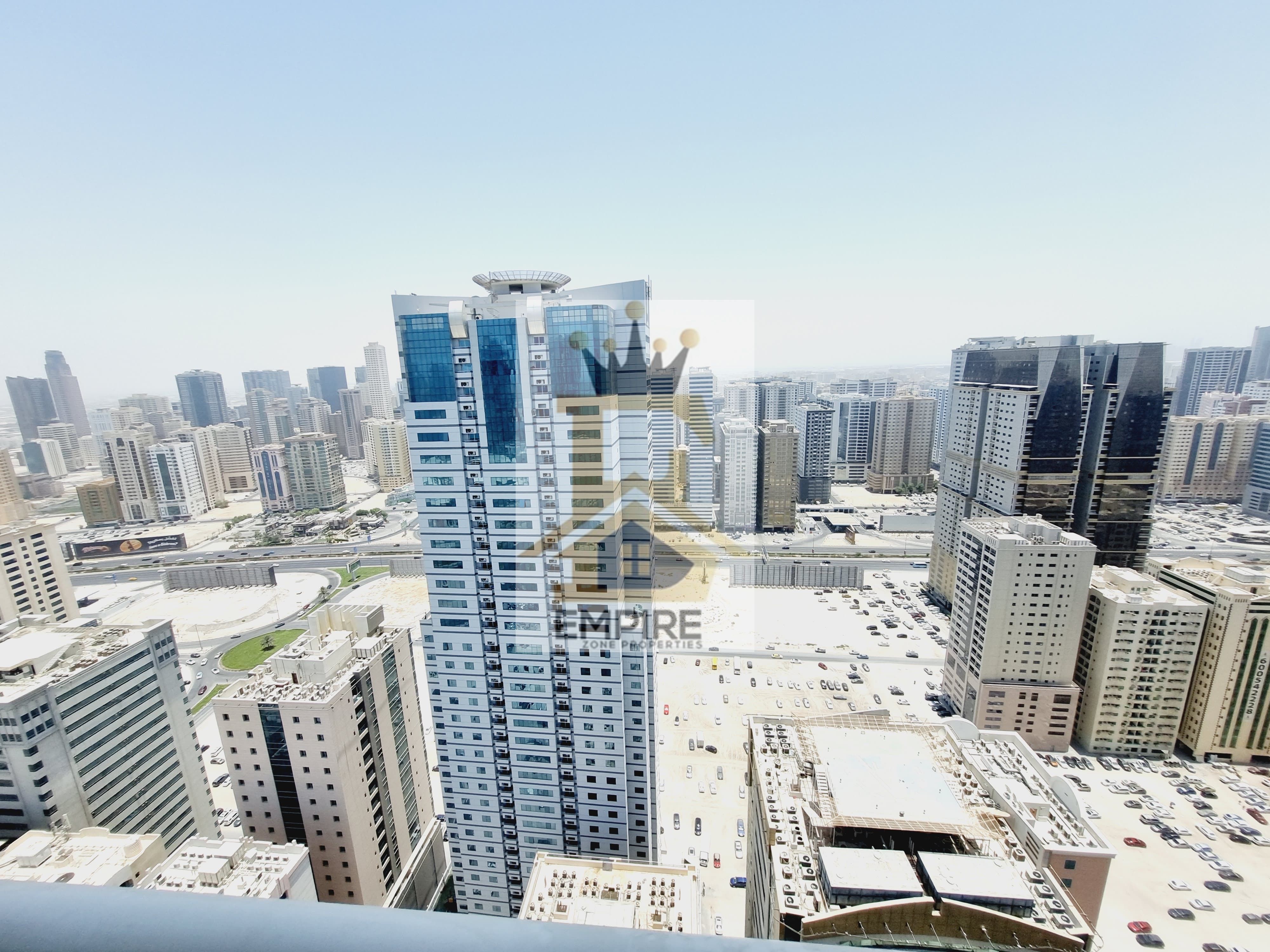 Spacious apartment with gym swimming pool, free maintenance free have Balcony wardrobes easy exit to Dubai Al tawn, Sharjah