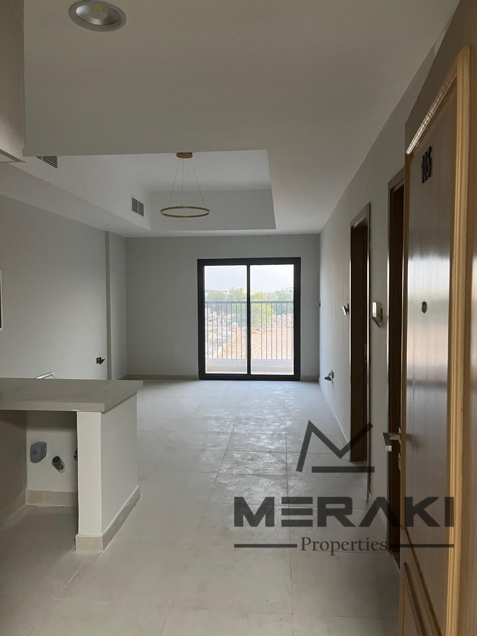 A large one-bedroom apartment with a living room in Kentia, a new project ready for residence, in an excellent location on Mohammed Bin Zayed Road.