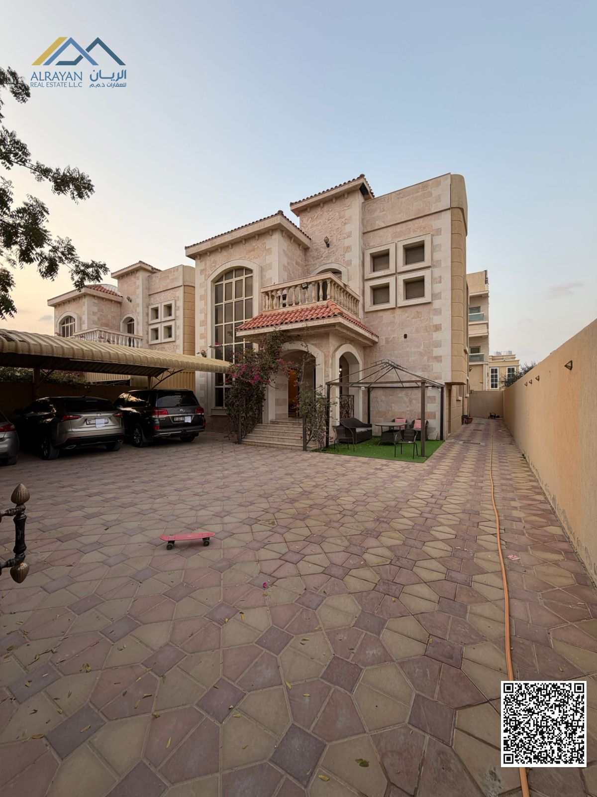 A prime residential opportunity: a corner villa for sale on a prestigious street and alley, boasting exquisite finishes and world-class amenities, in
