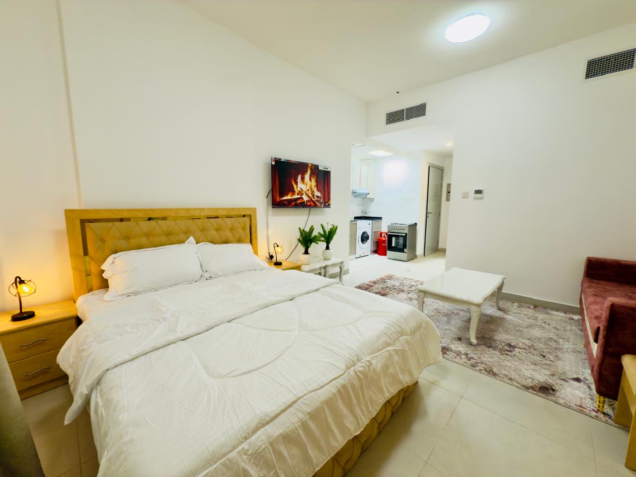 Ajman Corniche Studio Brand New Furniture | Semi-Separate Kitchen | Near Safina R/A | All-Inclusive + Internet””