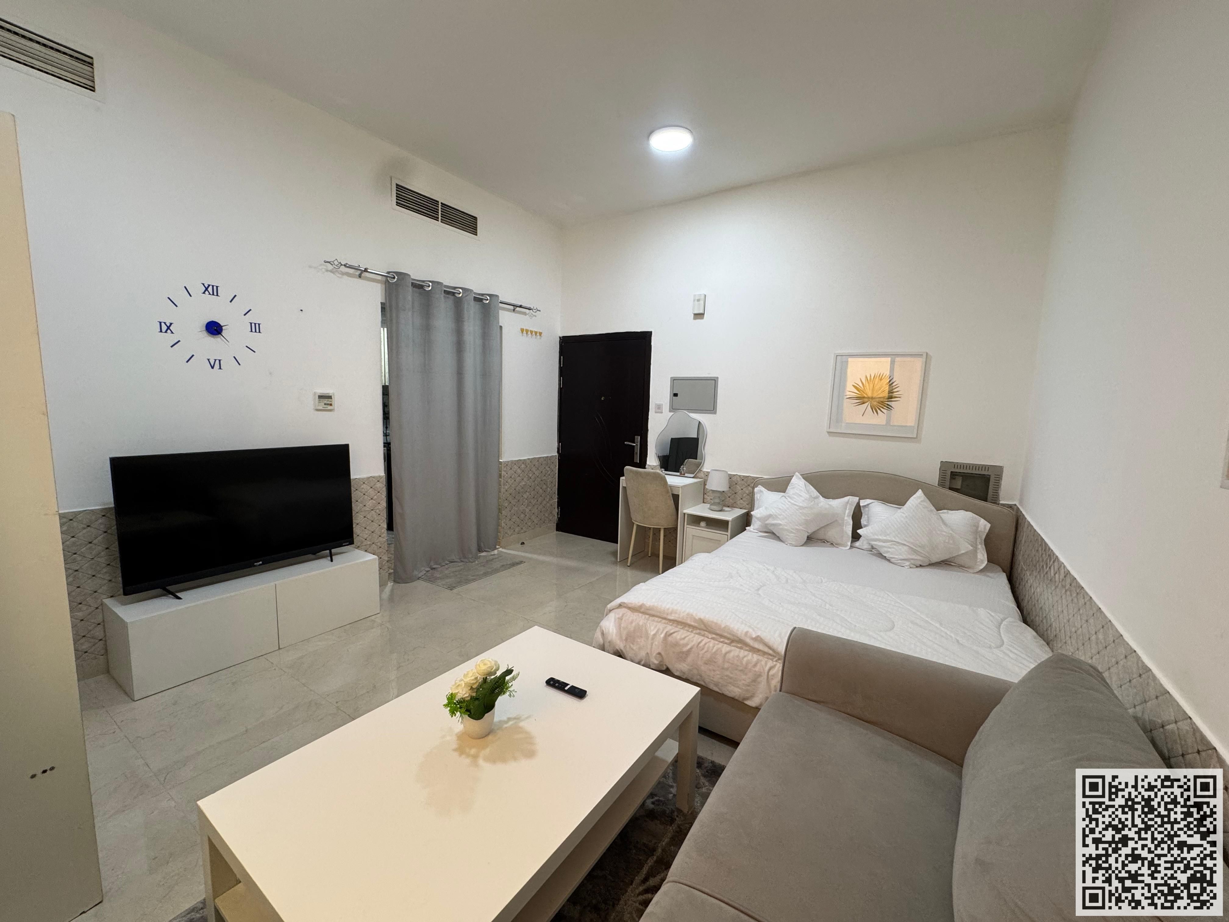 A golden opportunity! Luxurious, fully furnished studio apartment for monthly rent in Al Muwaihat 2, Ajman
