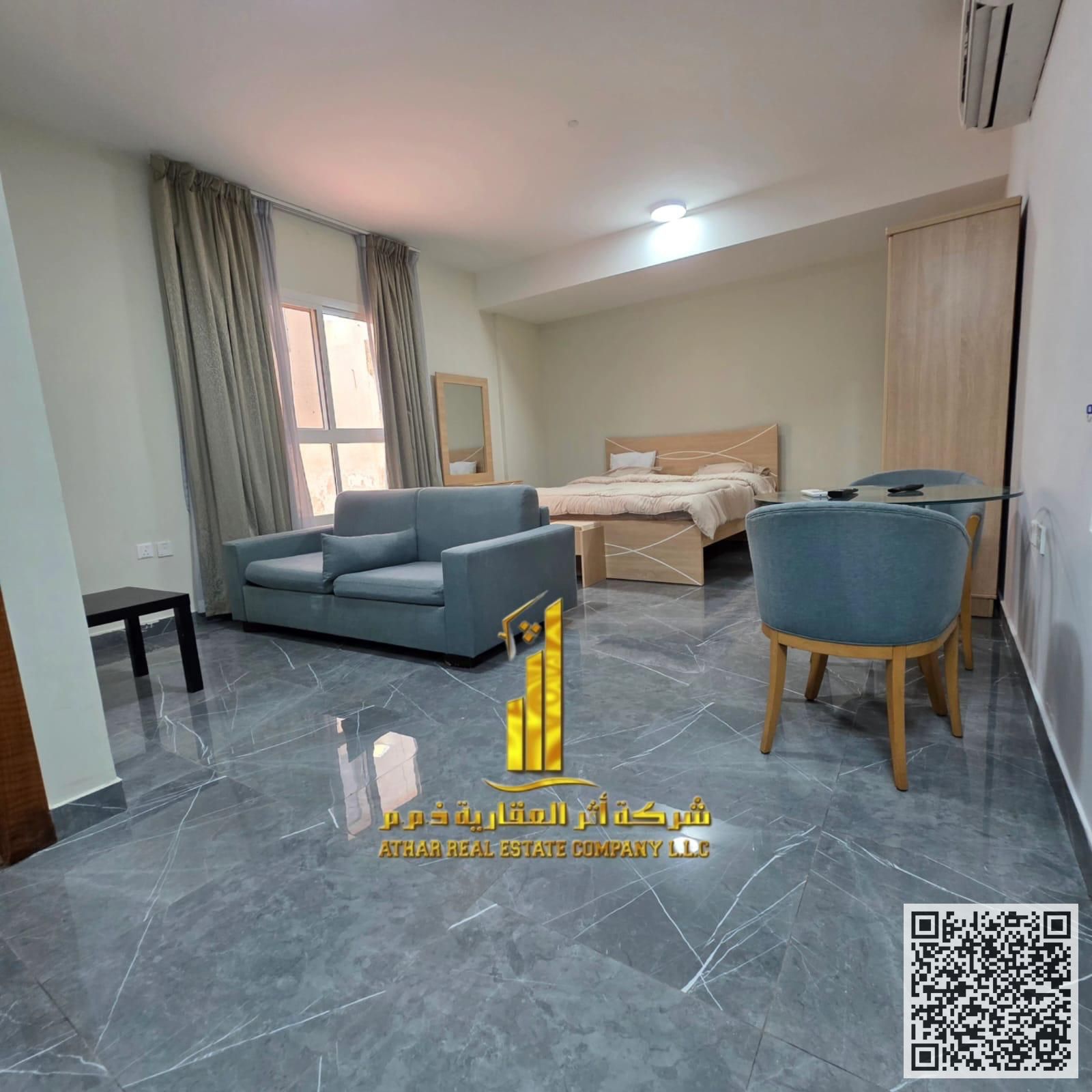 The Finest Spacious Studio for Monthly Rent in Al Rashidiya - Facing the Ruler’s Palace and next to the Ladies' Park Fully furnished studio wi