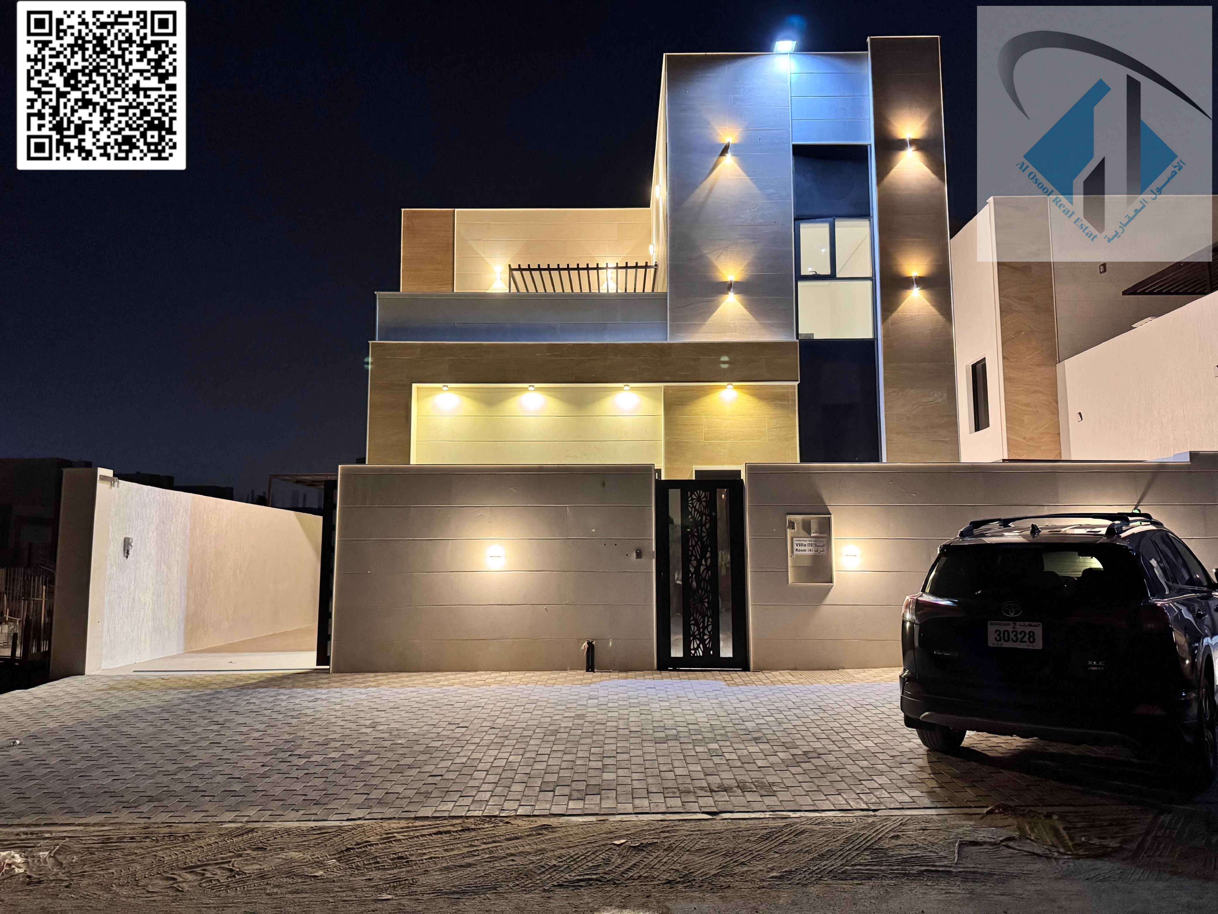 Villa in one of Ajman's most prestigious areas, freehold for all nationalities, registration fees, water and electricity included.