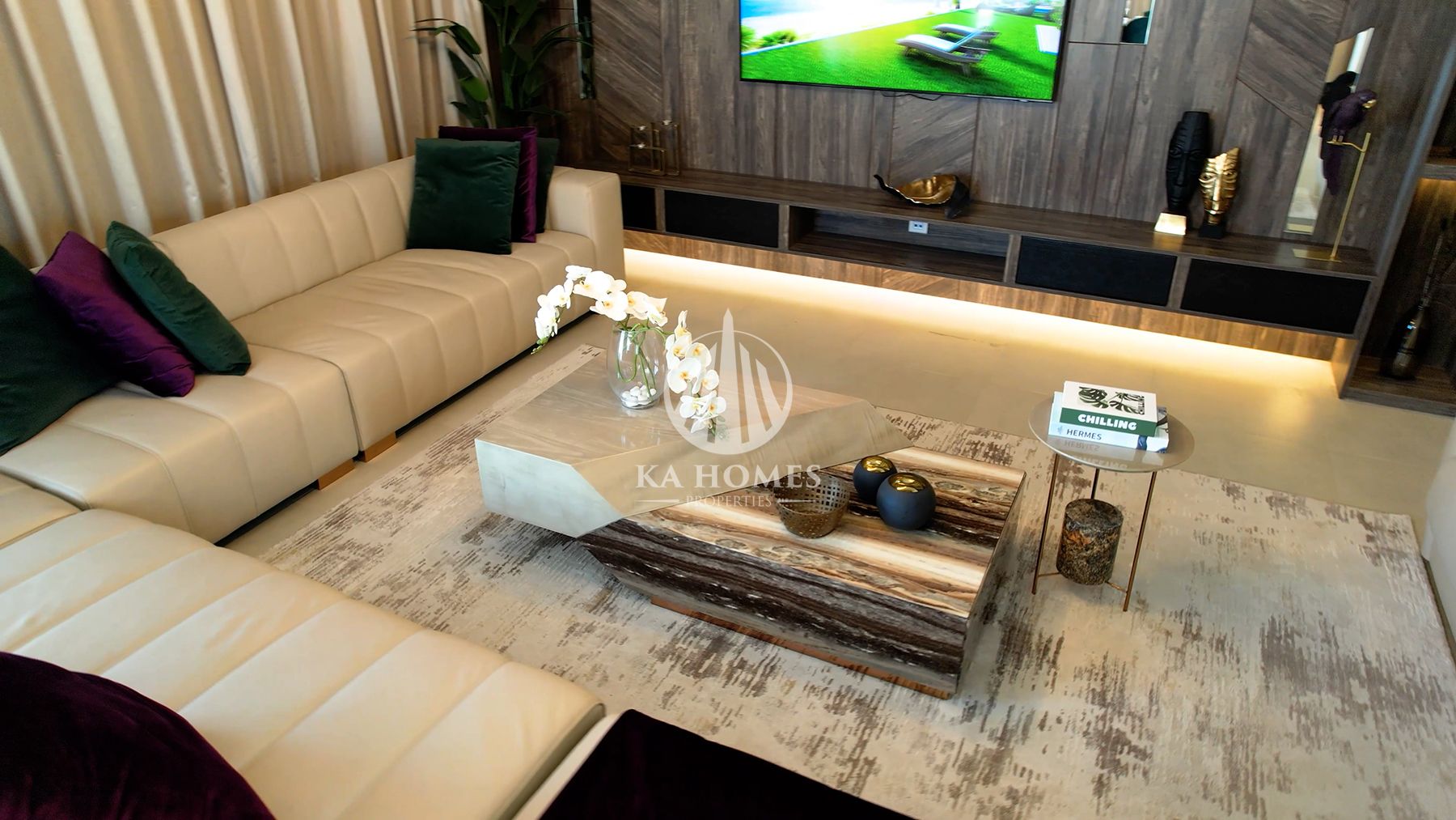 Ready-to-move-in villa in a prime location, freehold ownership for all nationalities. Installment options available. Villa furnishing options also ava